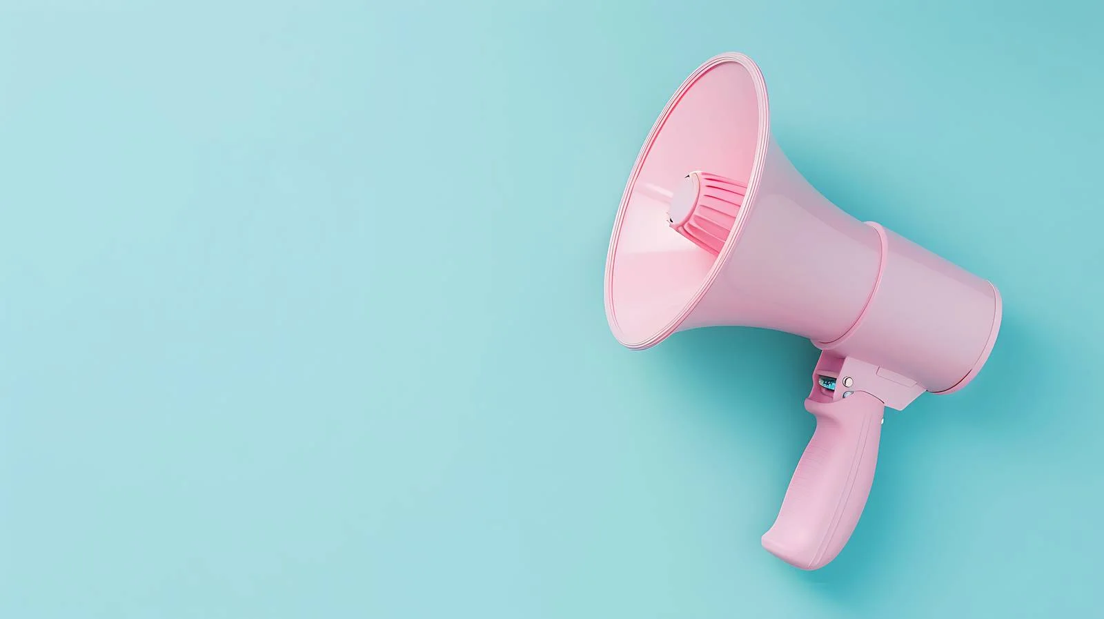 Elegant Megaphone on Blue Background — free download from Dotvec
