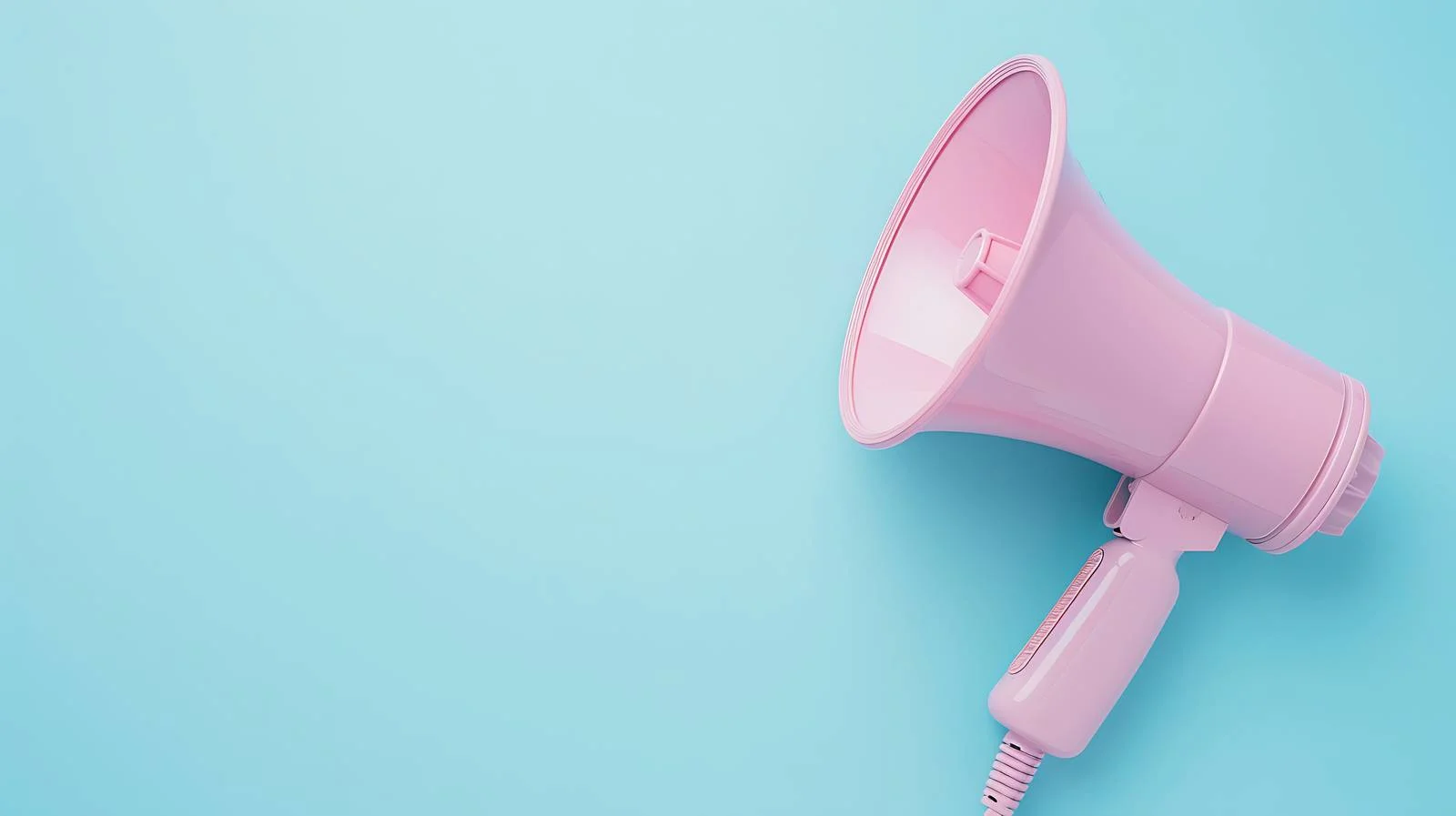 Subtle Megaphone on Soft Blue Background — free download from Dotvec