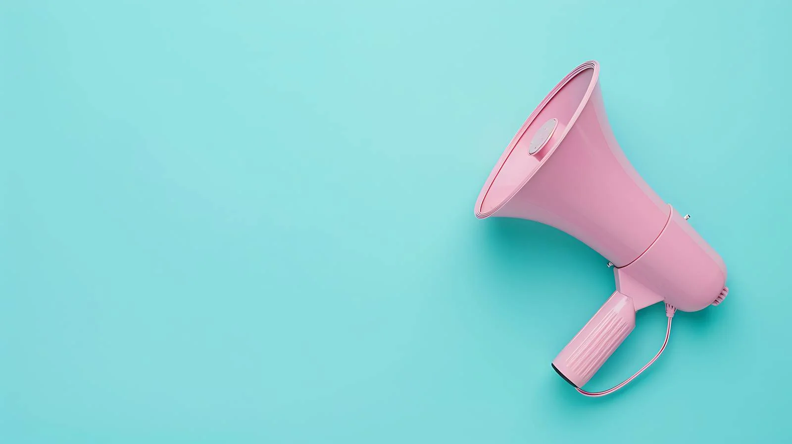 Pastel Megaphone Mini on Blue Background — free download from Dotvec