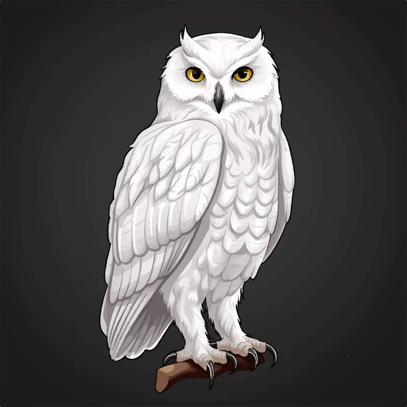 Polar Owl Vector Set - Arctic Wildlife Symbol – free arctic image from Dotvec