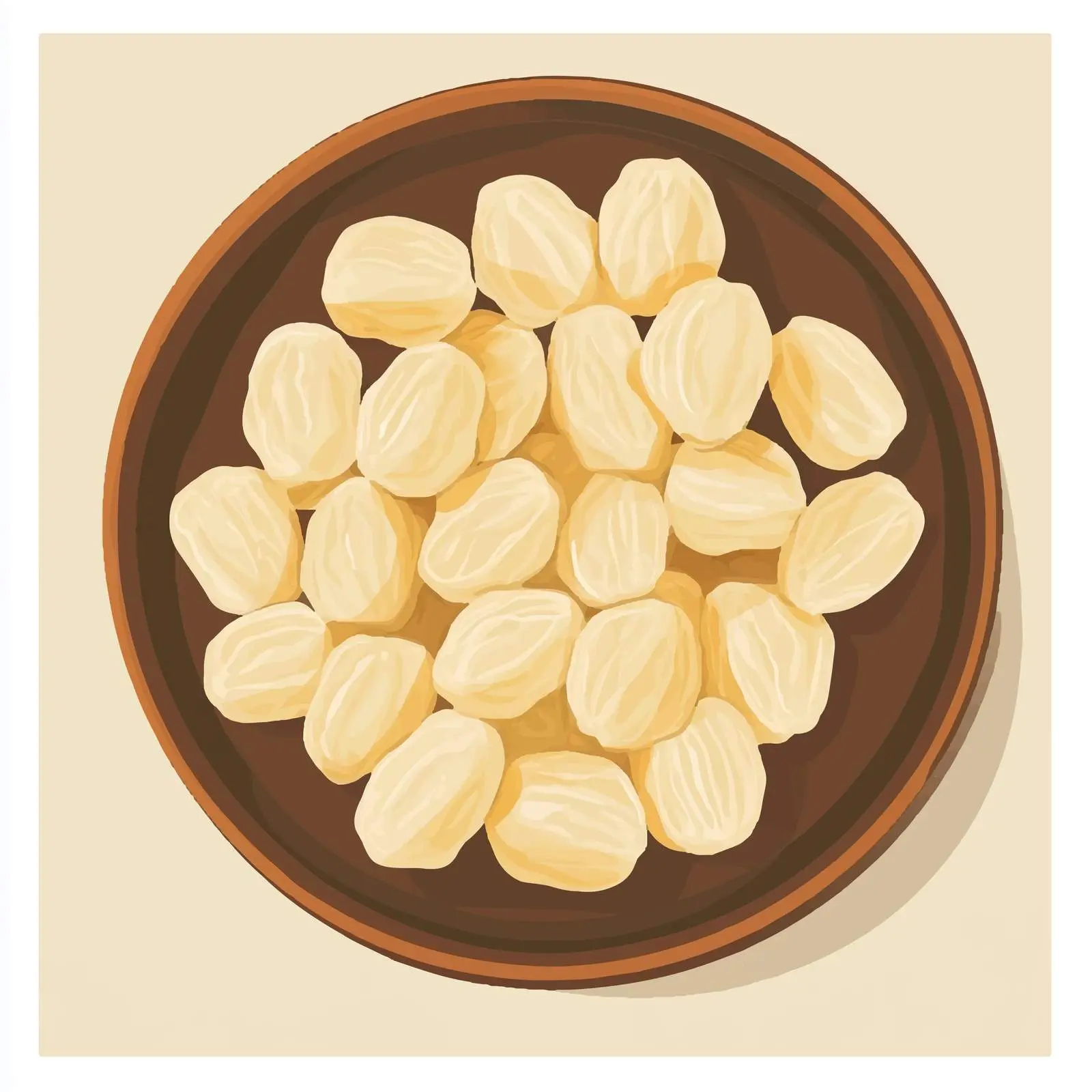 Flat Vector Illustration of White Raisins — free download from Dotvec