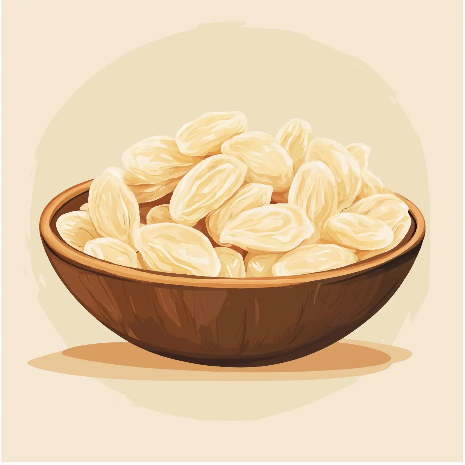 Flat Vector Illustration of White Raisins — free download from Dotvec