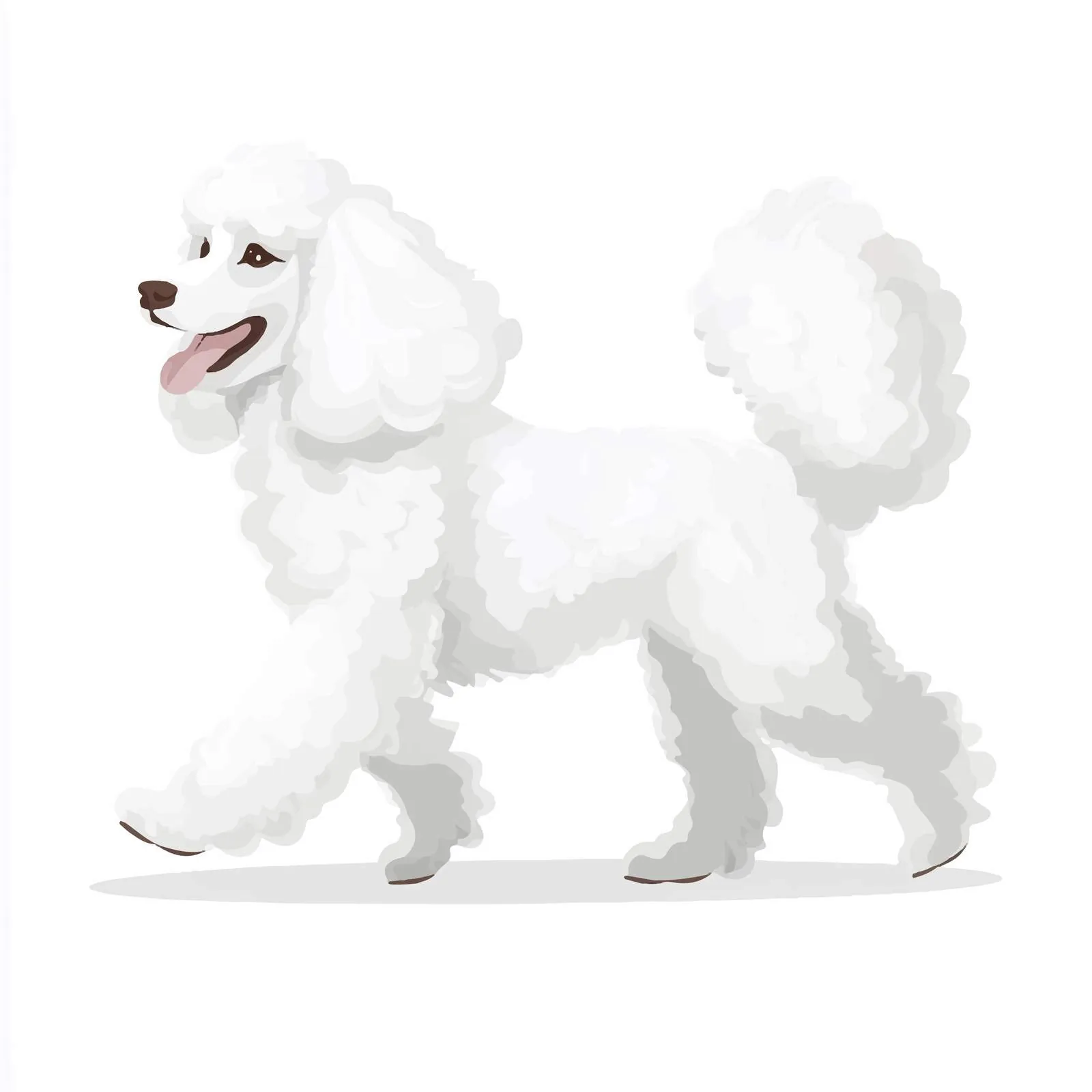 Elegant White Royal Poodle Walking in Style — free download from Dotvec