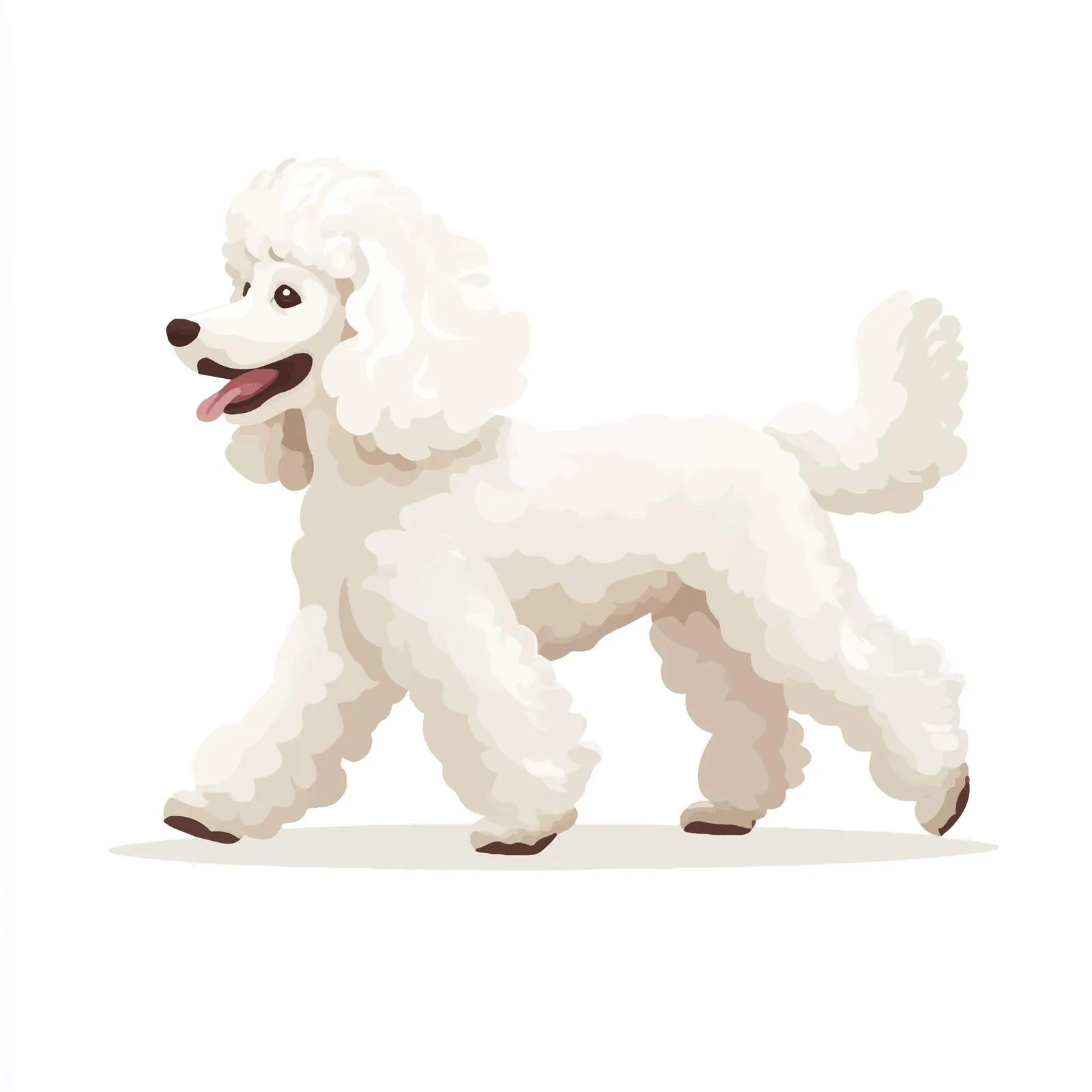 Elegant White Royal Poodle Walking Vector Image — free download from Dotvec