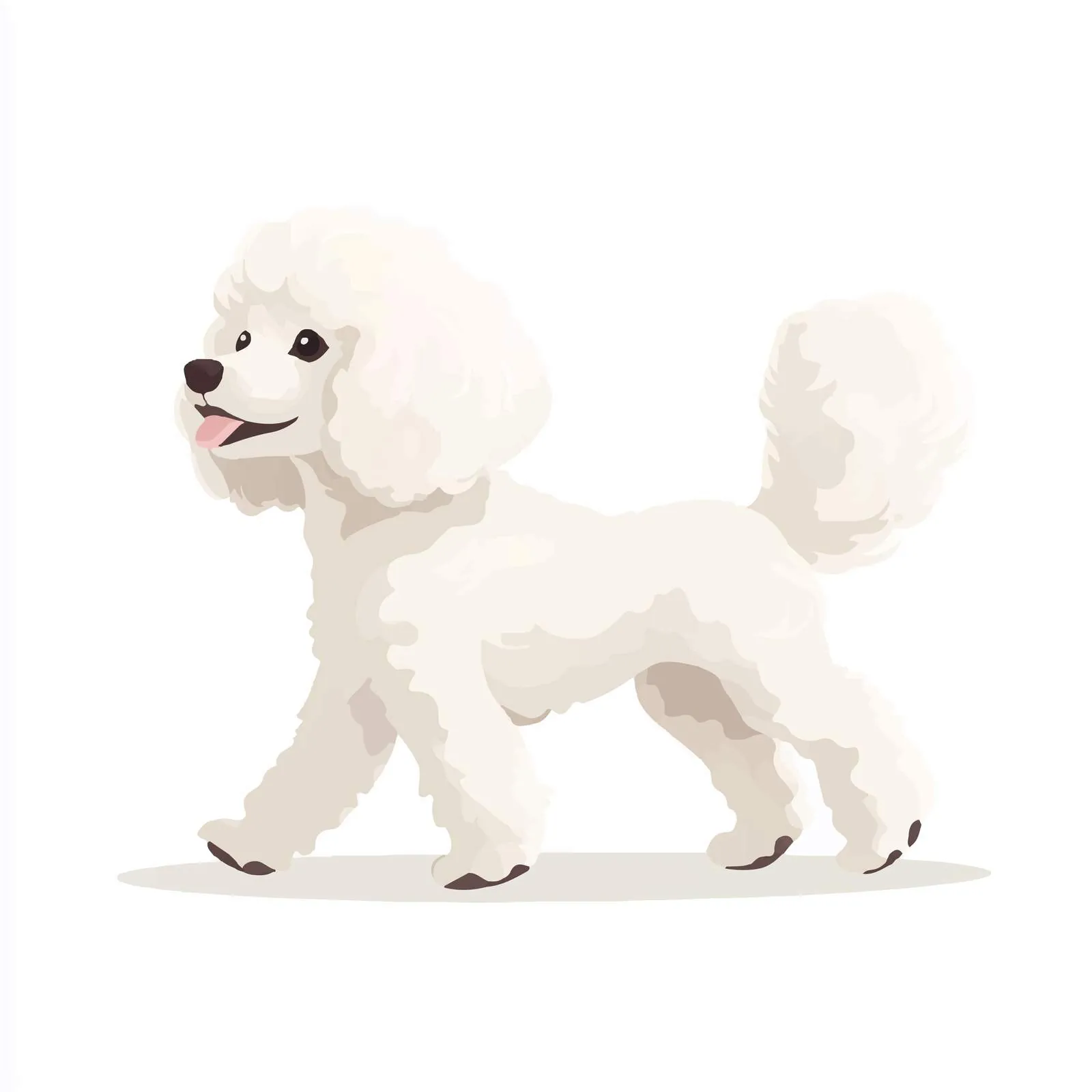 Elegant White Royal Poodle Walking — free download from Dotvec