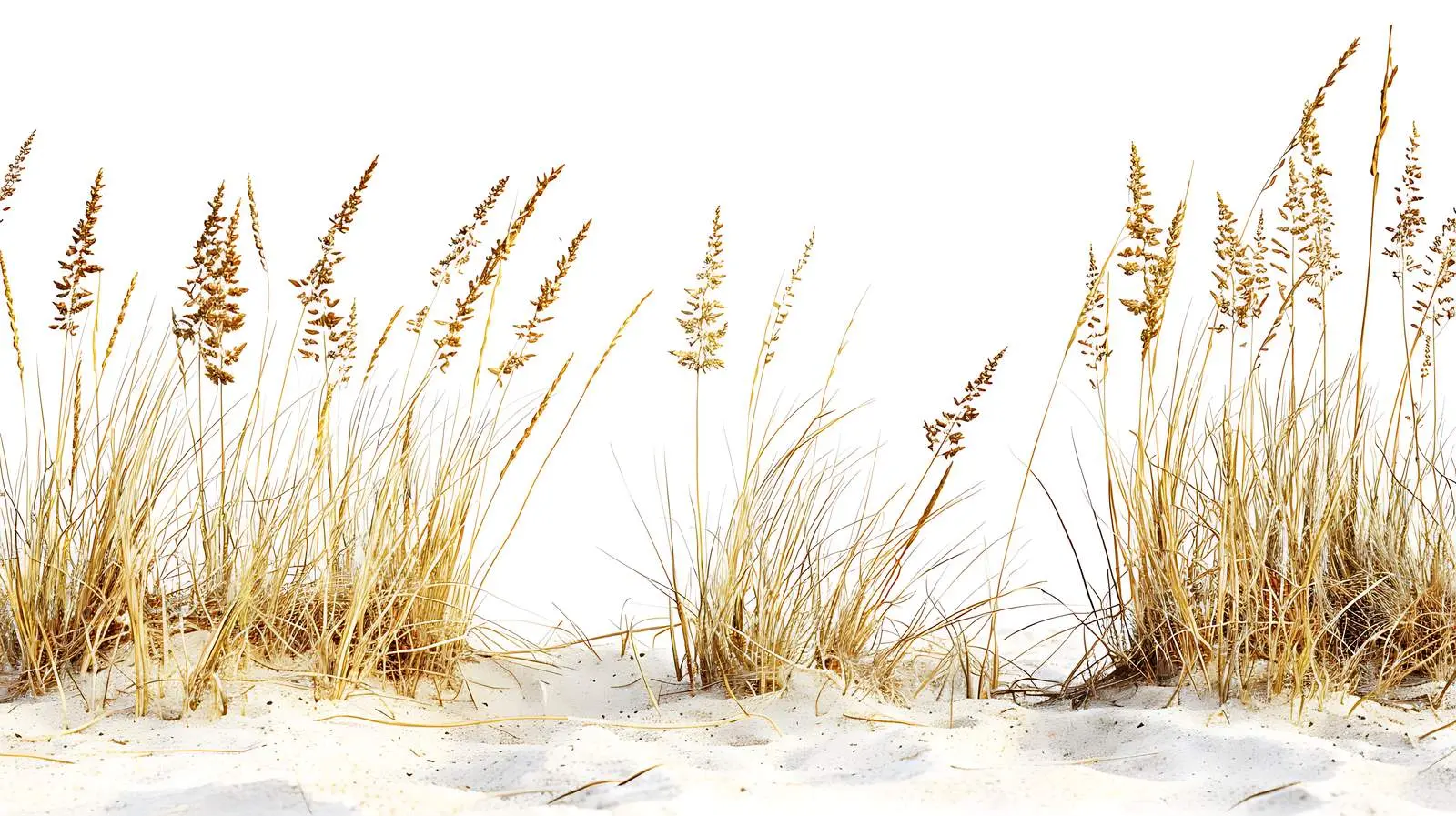 Isolated White Sand Beach with Dry Grass — free download from Dotvec