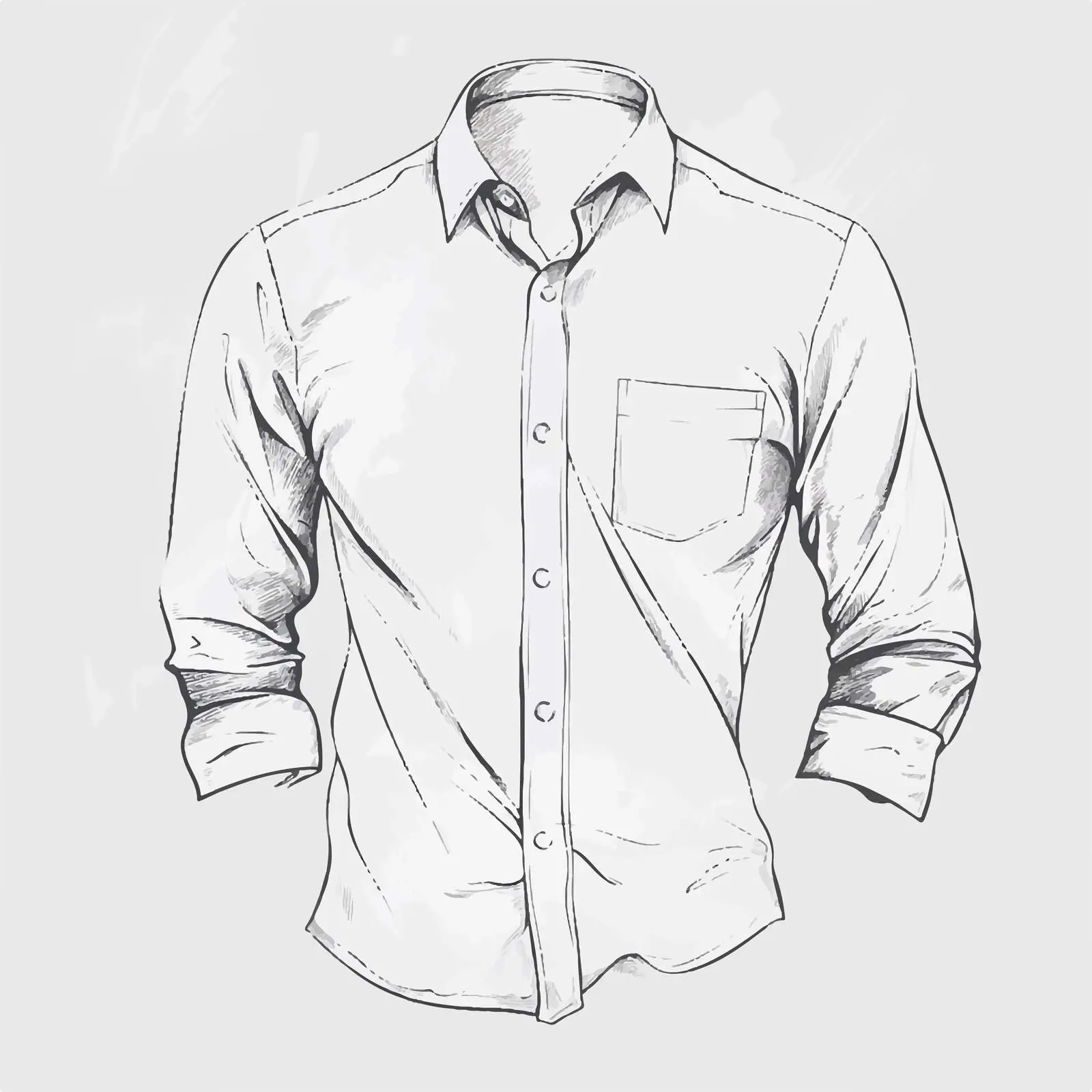 Black and White Cartoon Vector of White Shirt — free download from Dotvec