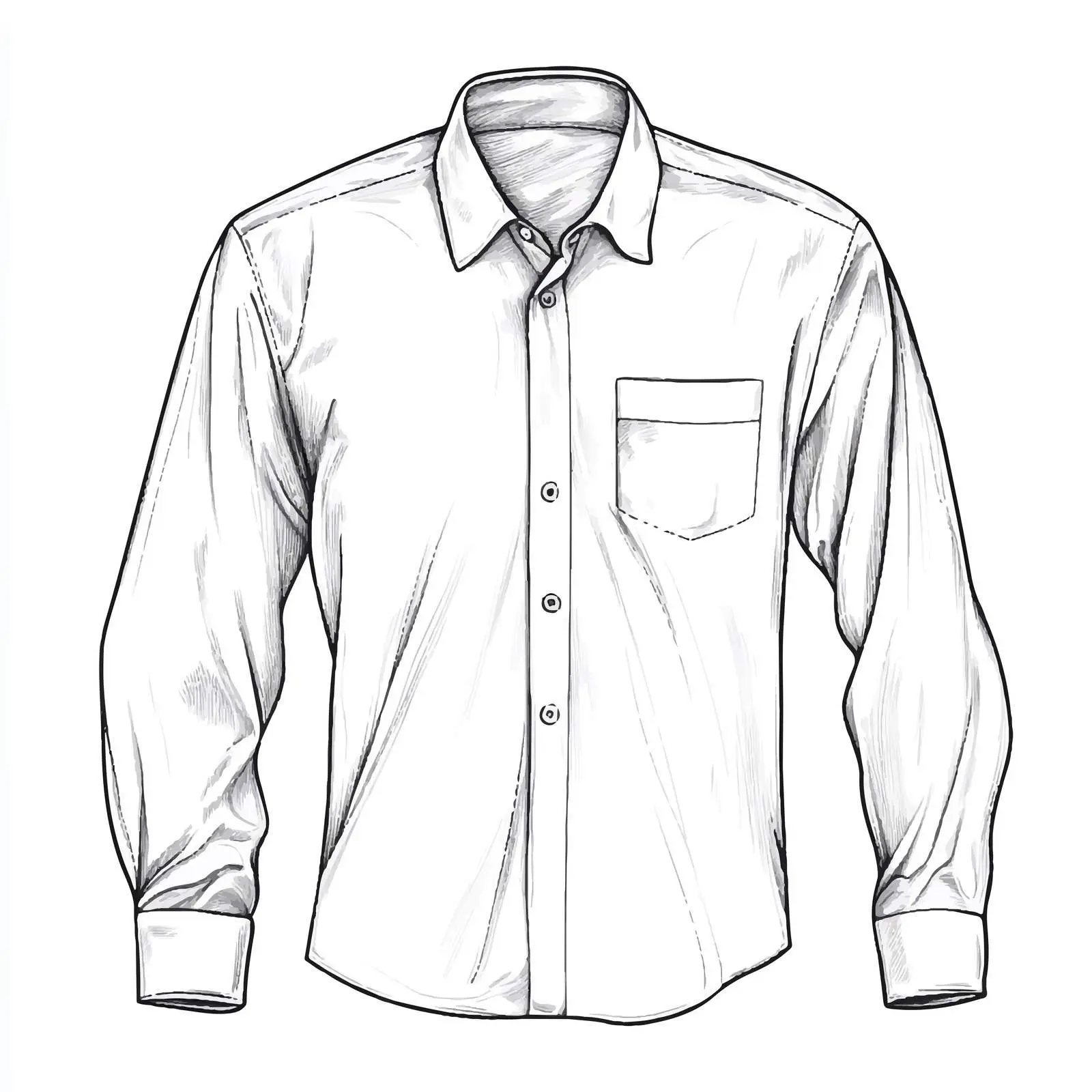 Black and White Cartoon White Shirt Vector — free download from Dotvec