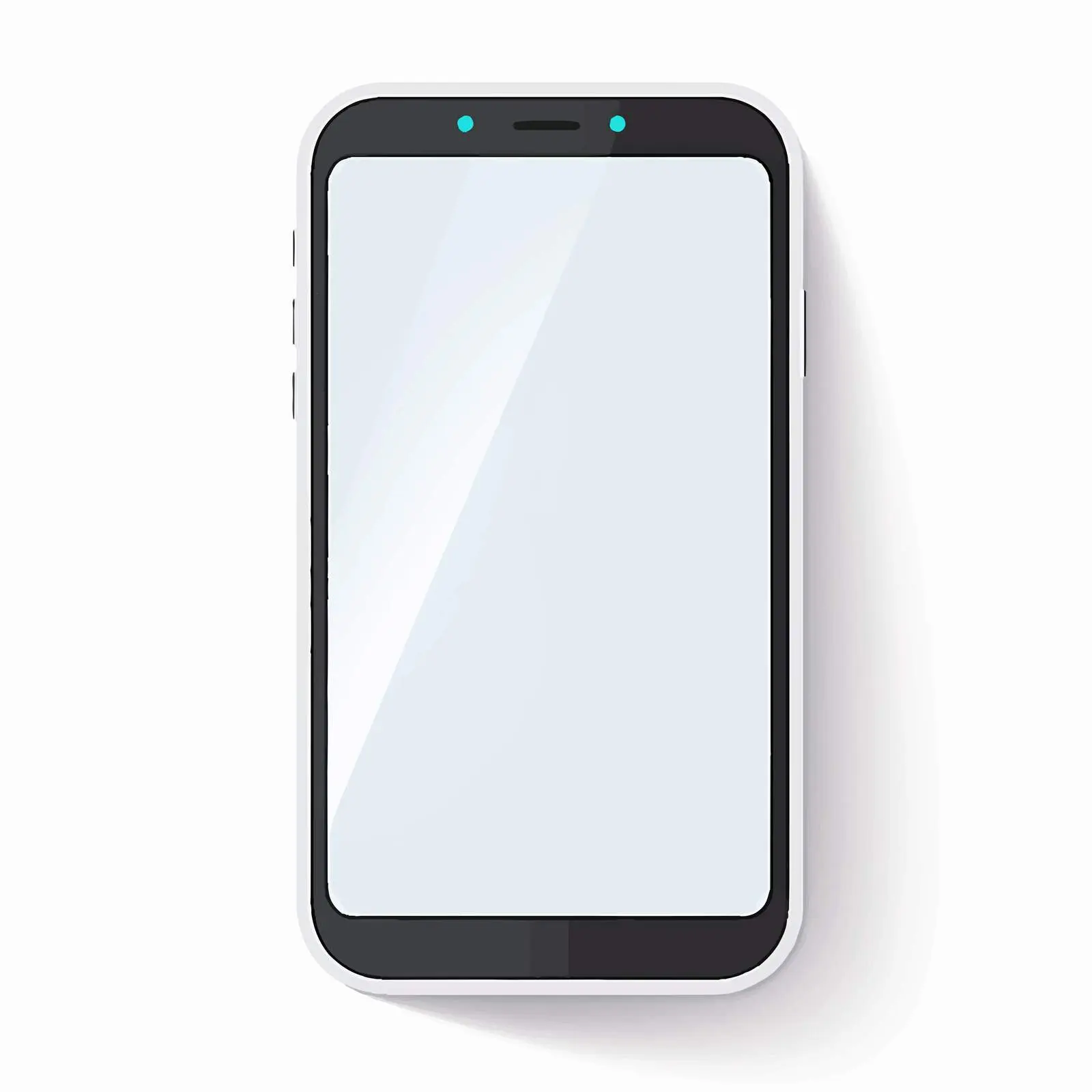 White Smartphone Vector Illustration for Educational Use – free convenience image from Dotvec