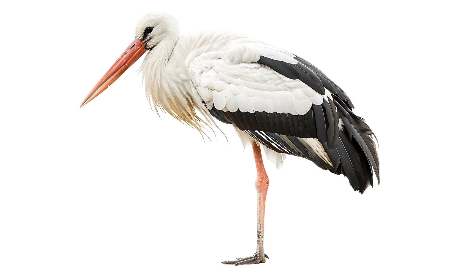 Elegant White Stork Isolated on White — free download from Dotvec