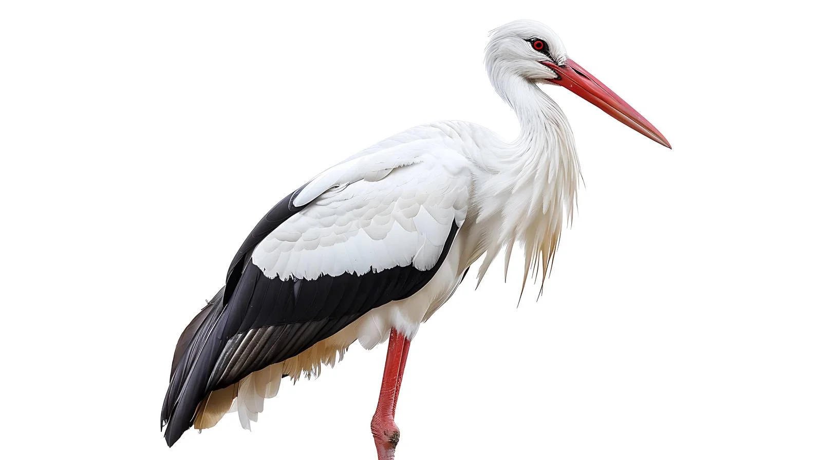 Graceful White Stork on Clear Background — free download from Dotvec