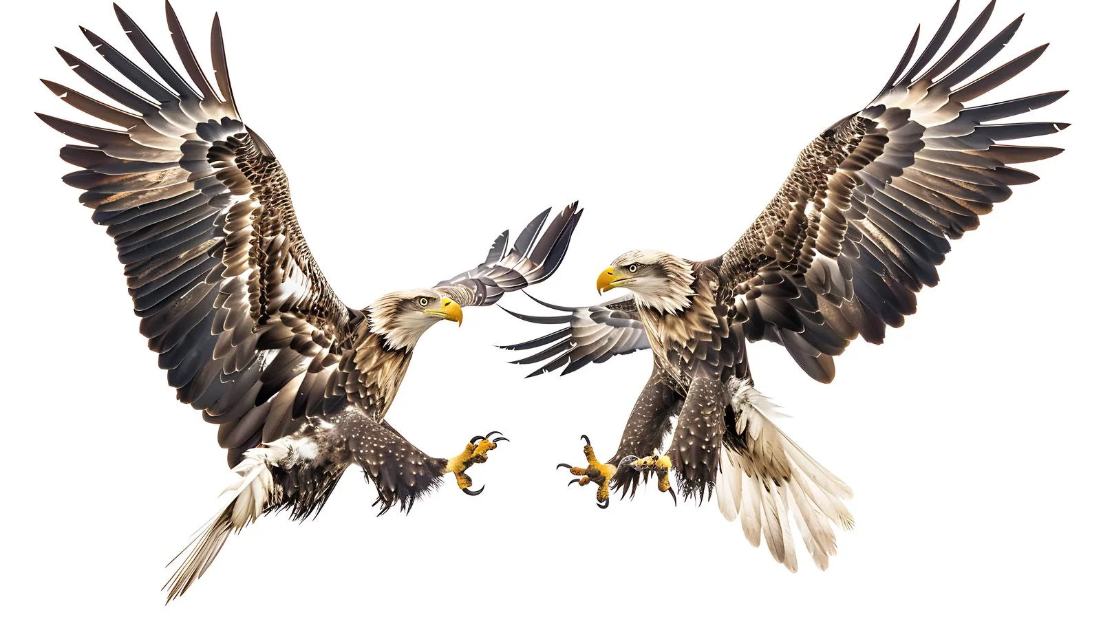 Aggressive White-Tailed Eagle Combat Scene — free download from Dotvec