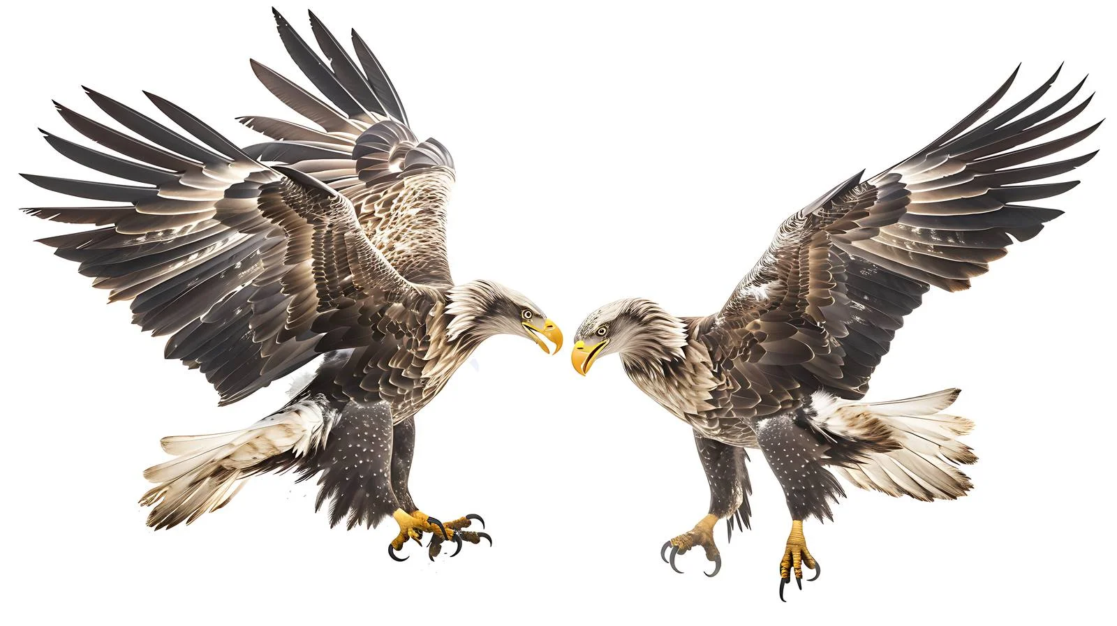 Intense White-Tailed Eagle Battle — free download from Dotvec