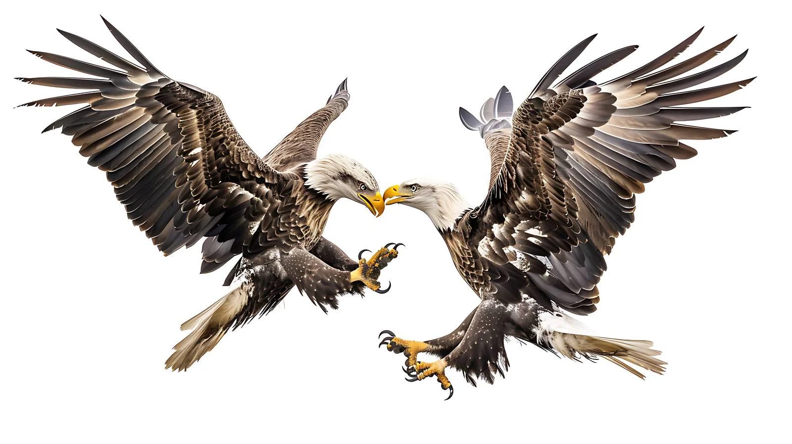 White-tailed Eagle Struggle for Dominance — free download from Dotvec