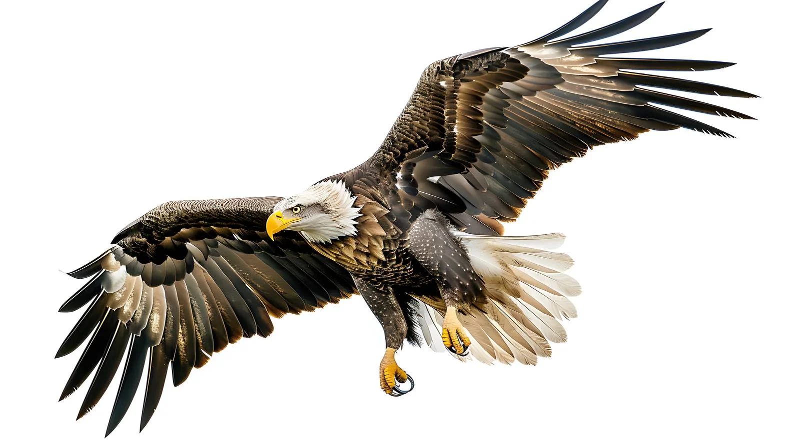 Majestic White-tailed Eagle on White Background — free download from Dotvec