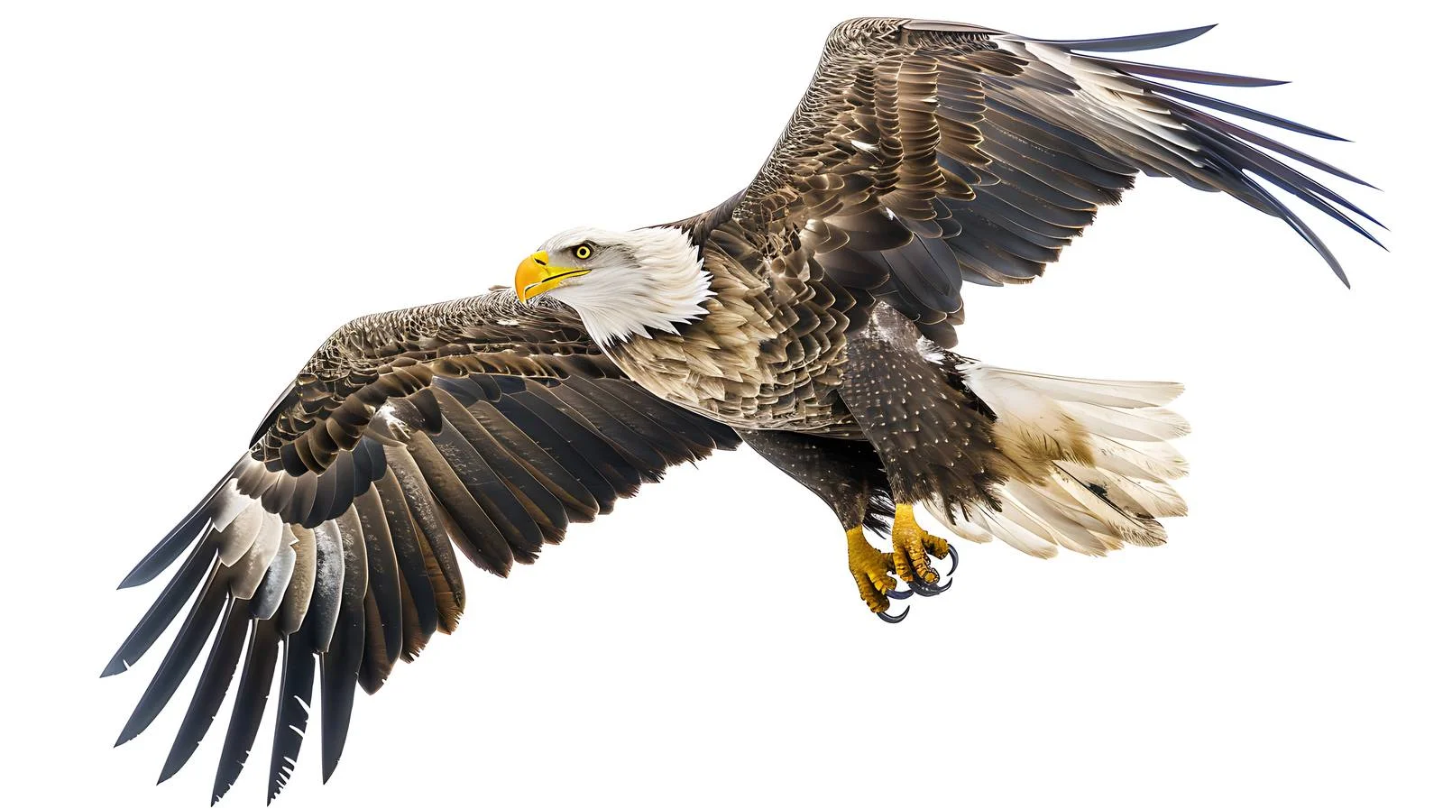 Majestic White-Tailed Eagle on White Background — free download from Dotvec