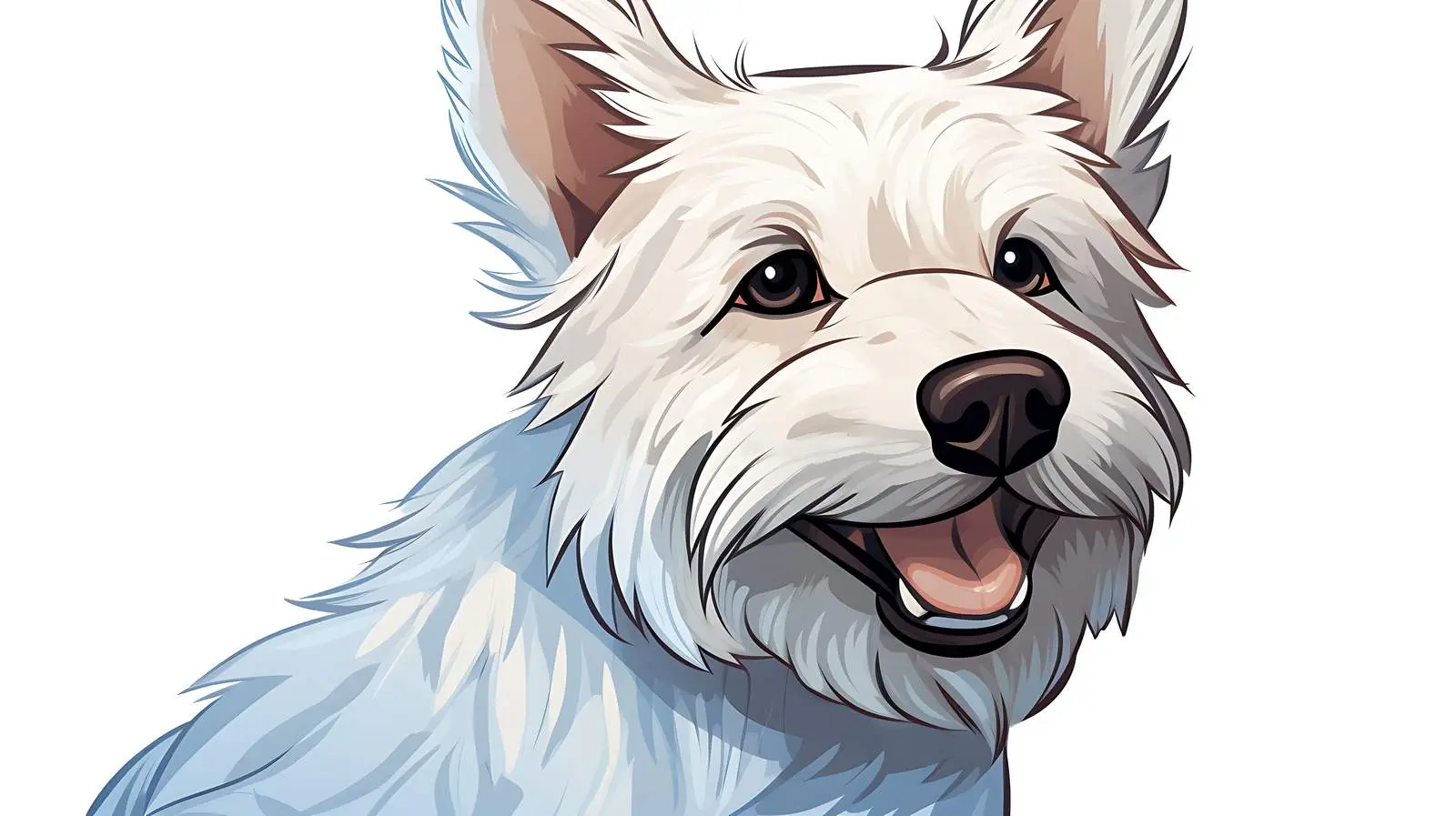 White Terrier Logo Design — free download from Dotvec