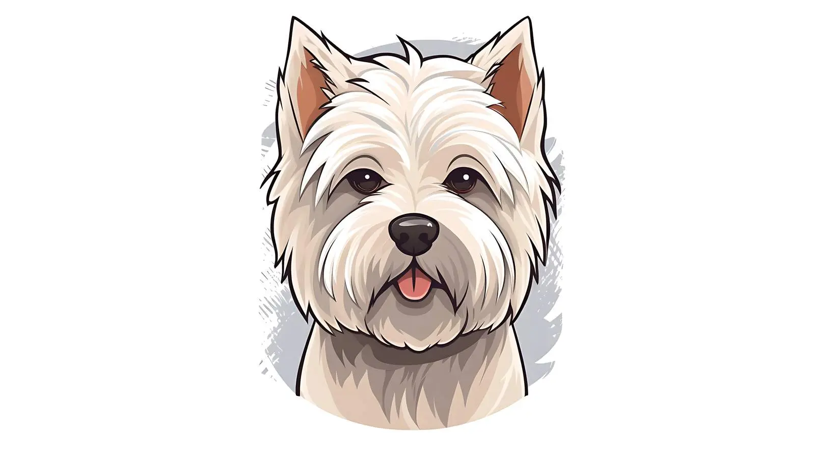 White Terrier Breed Dog Logo Design — free download from Dotvec
