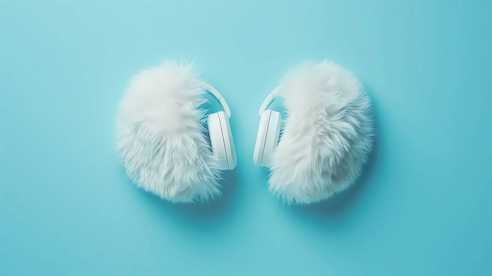 Winter Earmuffs on Blue Background — free download from Dotvec
