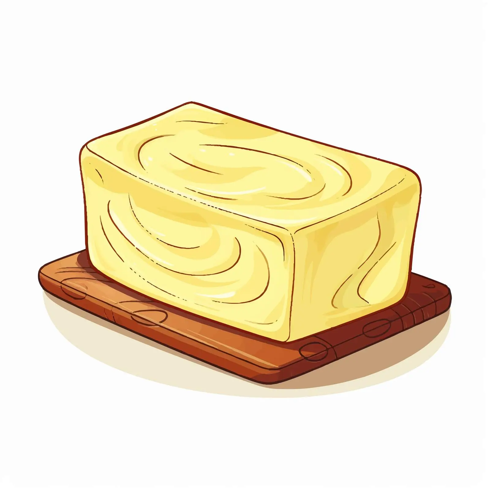 Butter Block on Wooden Board for Cooking — free download from Dotvec