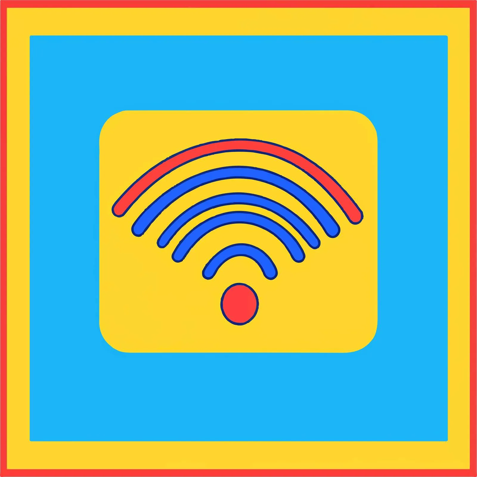 Colorful Wi-Fi Icon Vector Sign Design — free download from Dotvec
