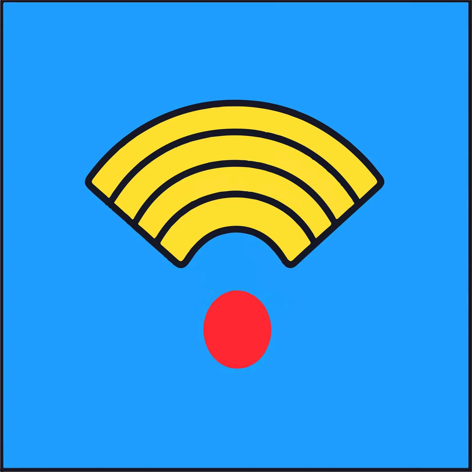 Wi-Fi Icon Vector Sign on Colorful Background — free download from Dotvec