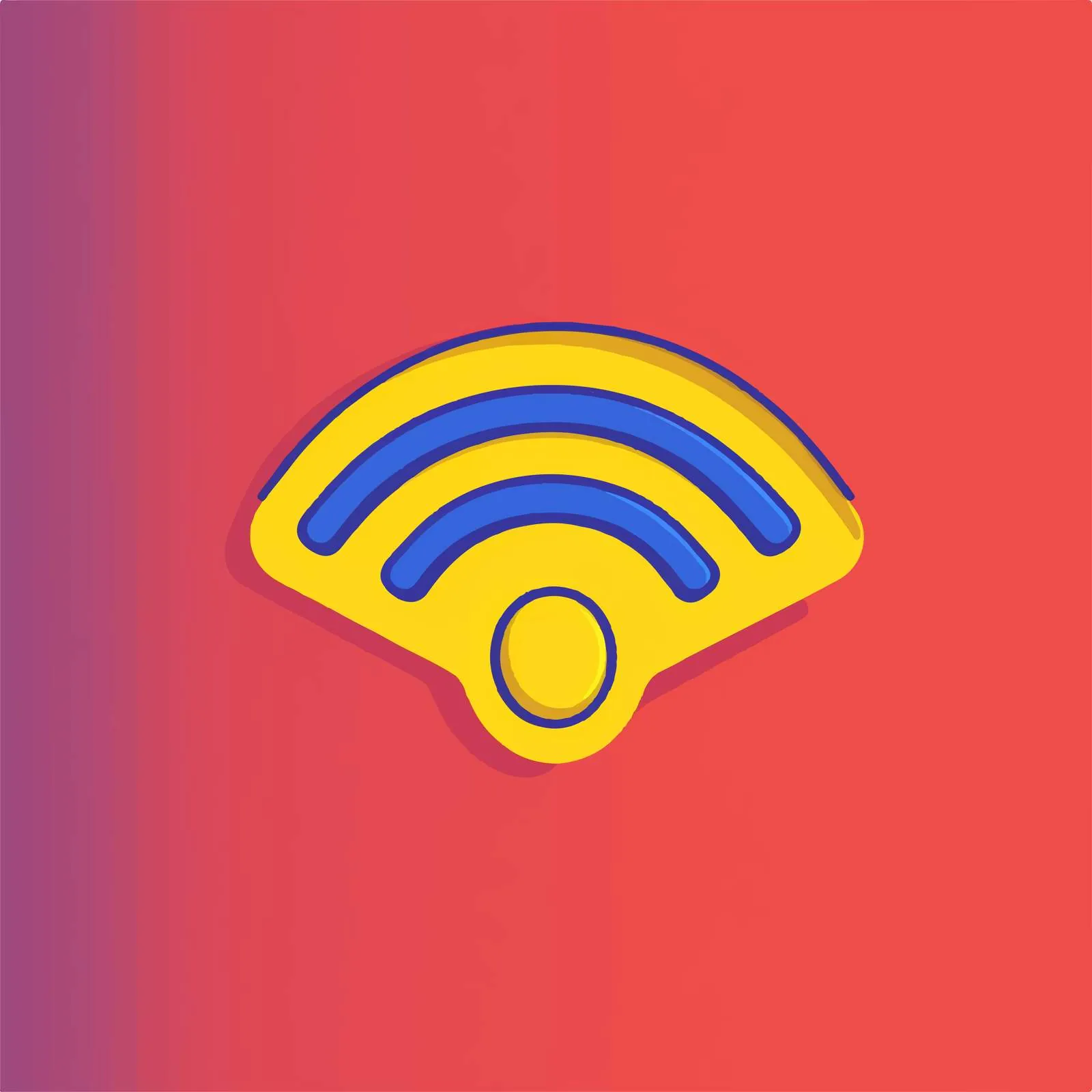 Colorful Wi-Fi Icon Vector on Gradient Background — free download from Dotvec