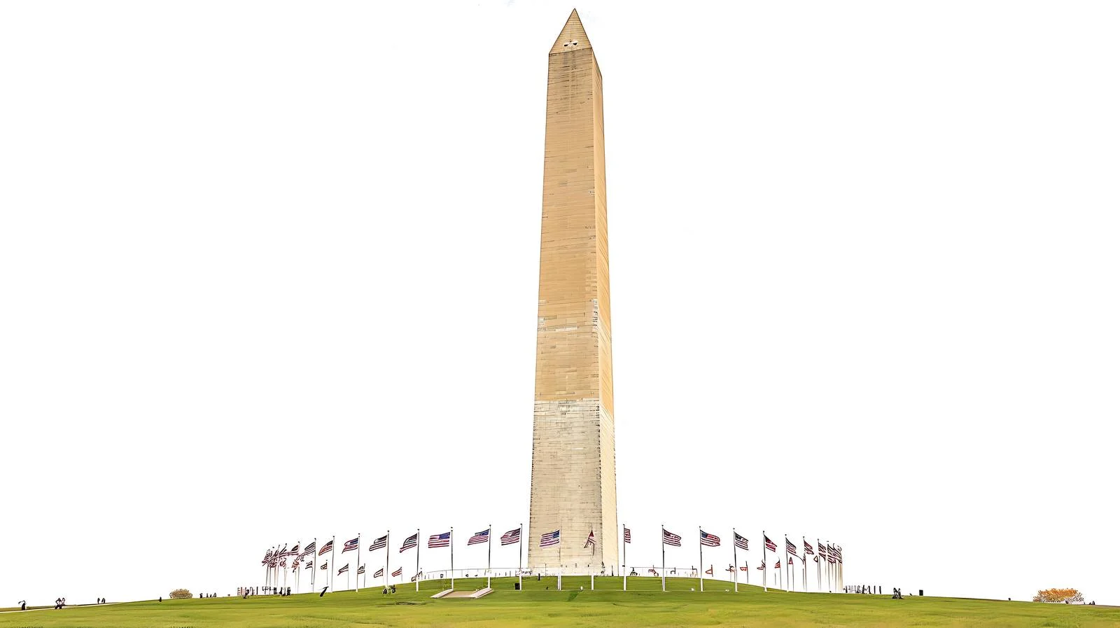 Washington Monument Base with Flags Perspective — free download from Dotvec