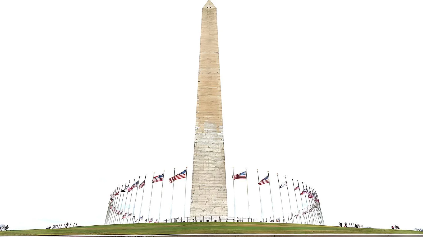 Washington Monument Base Overlooking Flag — free download from Dotvec