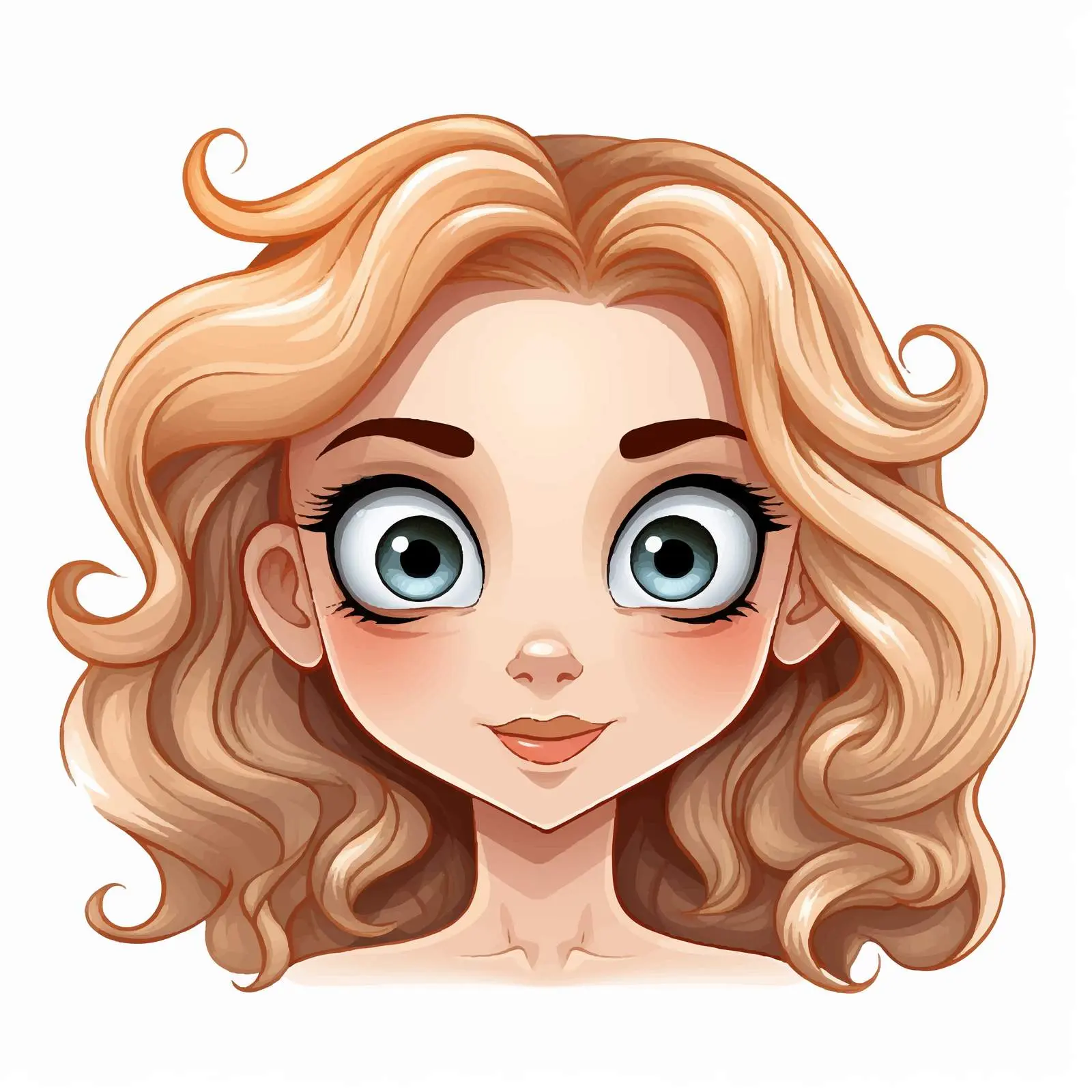 Blonde Hair Woman with Wide-Eyed Expression Vector — free download from Dotvec