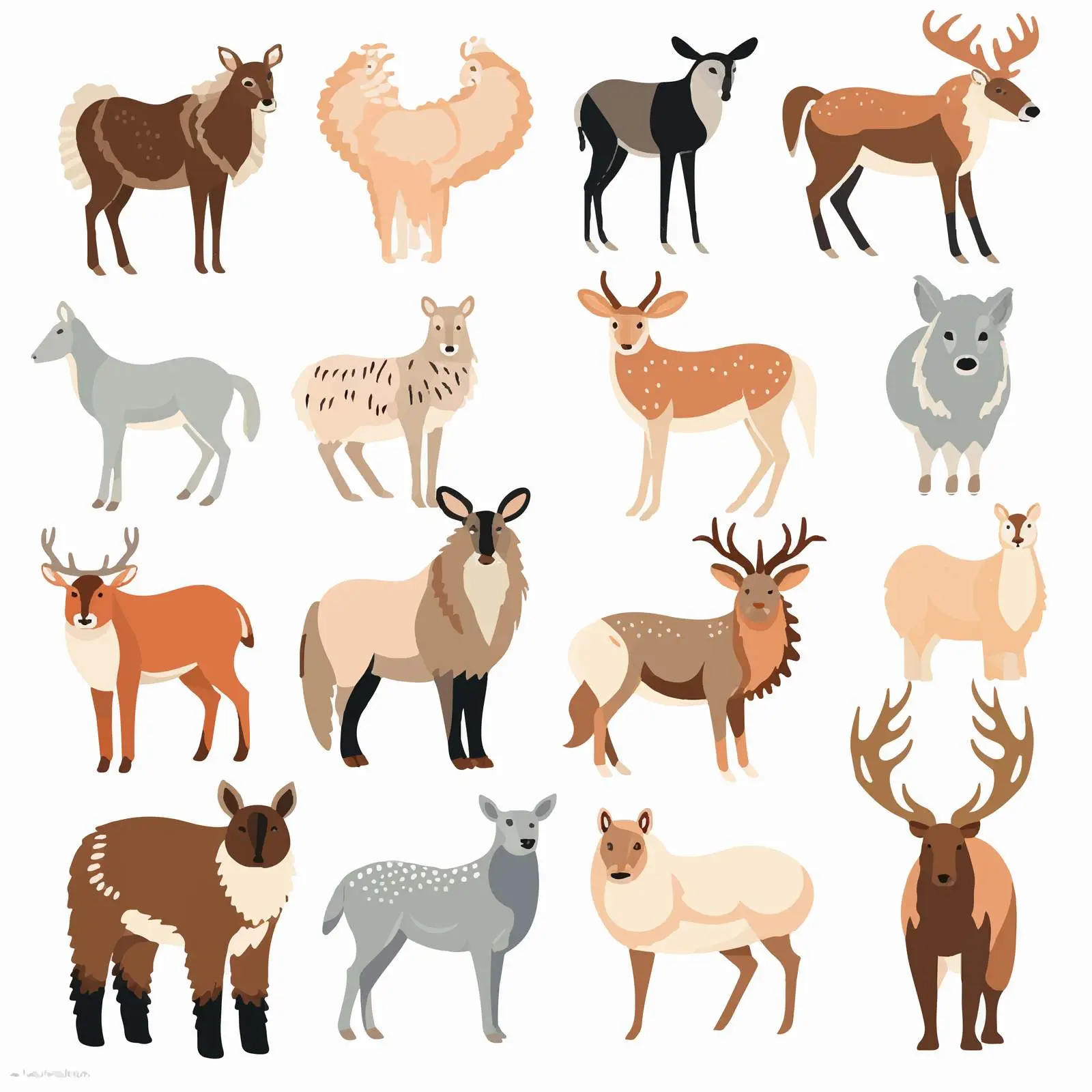 Eurasian Wildlife Species Vector Illustration — free download from Dotvec