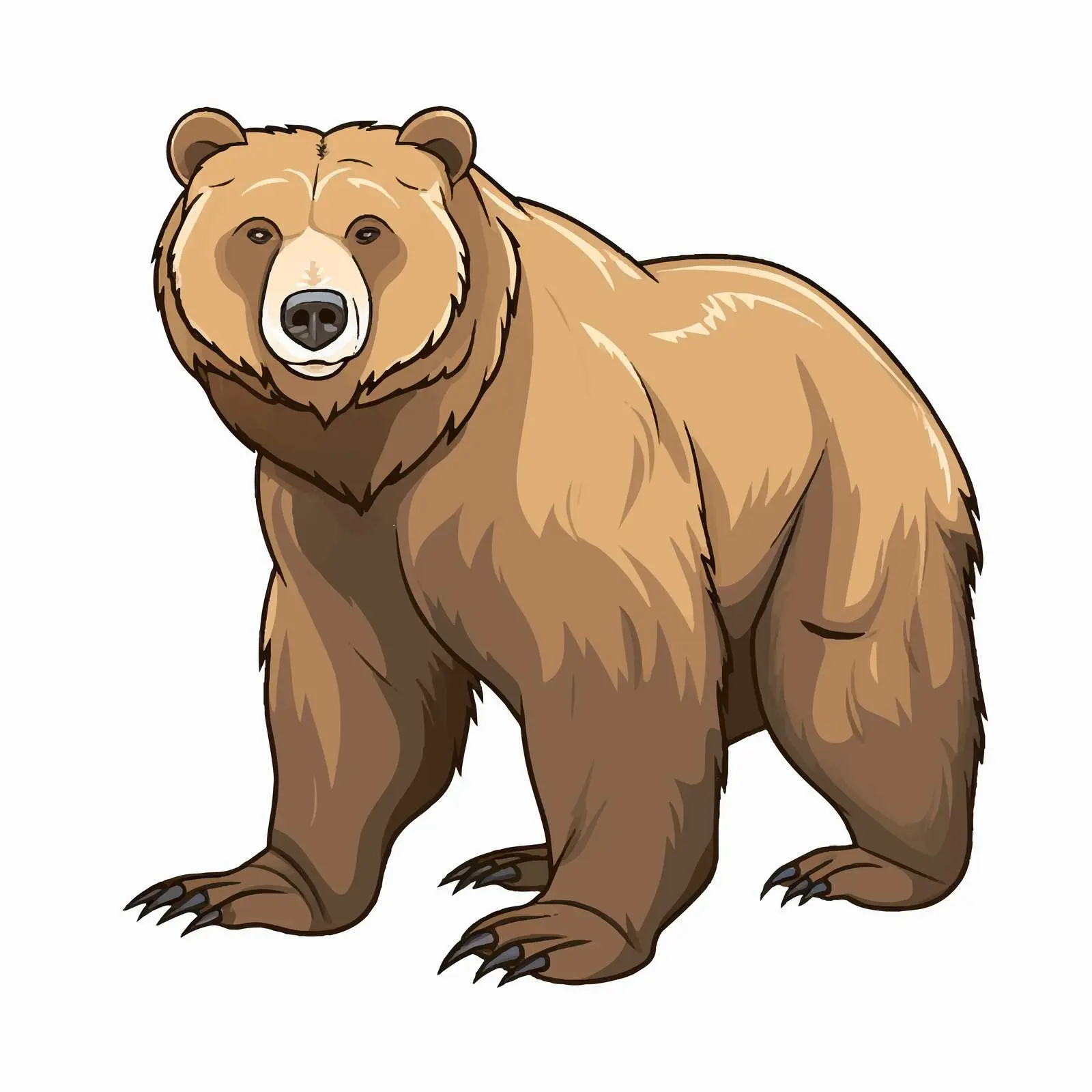 Cartoon Kodiak Bear Vector Illustration — free download from Dotvec