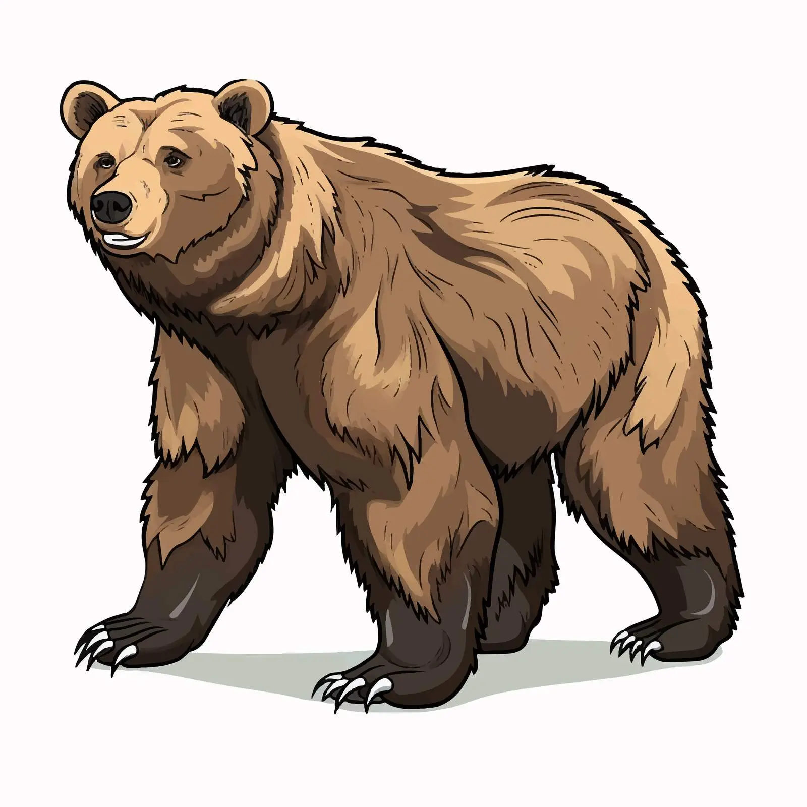 Cartoon Kodiak Bear Vector Illustration — free download from Dotvec