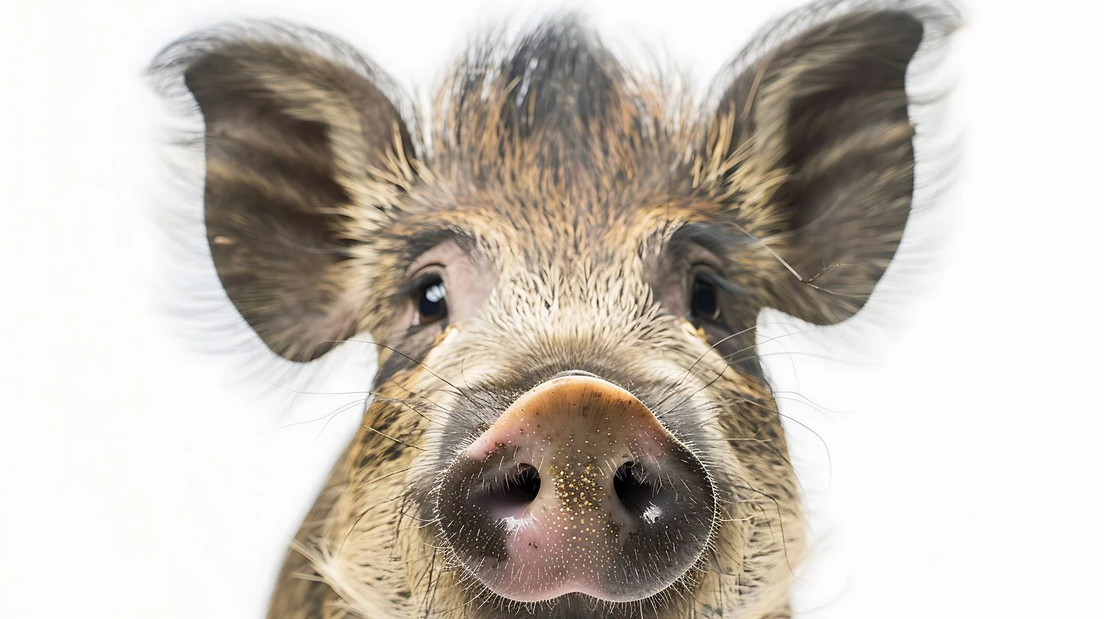 Detailed Wild Boar Portrait Isolated on White — free download from Dotvec