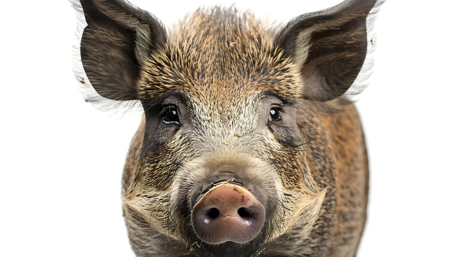 Close-up of Wild Boar on White Background — free download from Dotvec