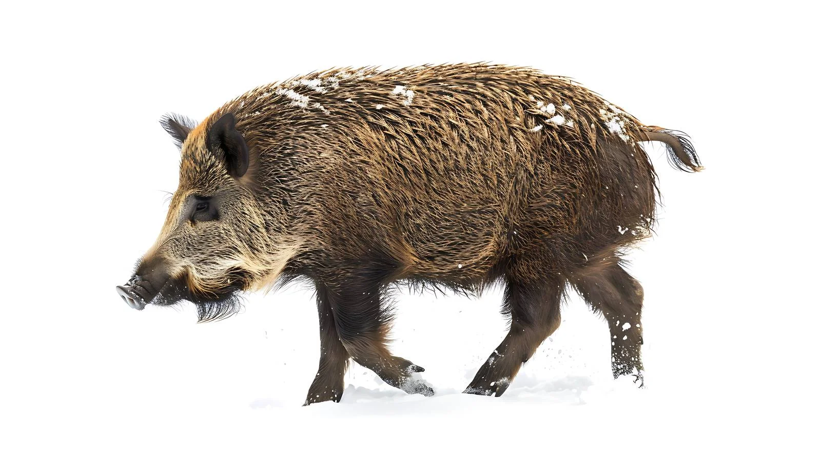 Winter Landscape with Isolated Wild Boar — free download from Dotvec