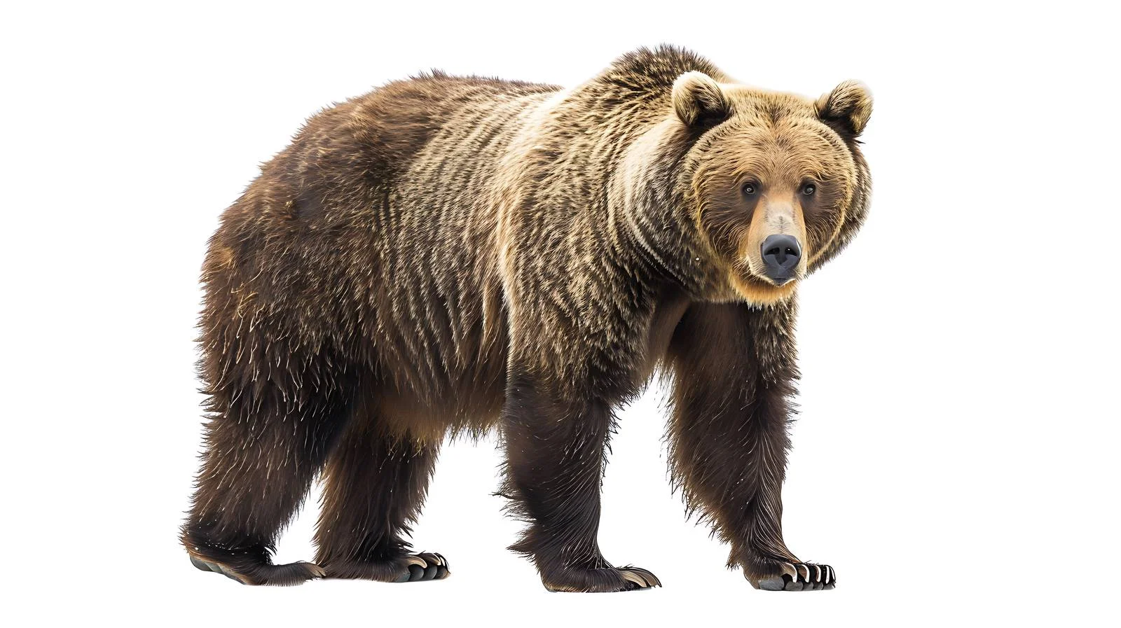 Majestic Brown Bear on White Background — free download from Dotvec