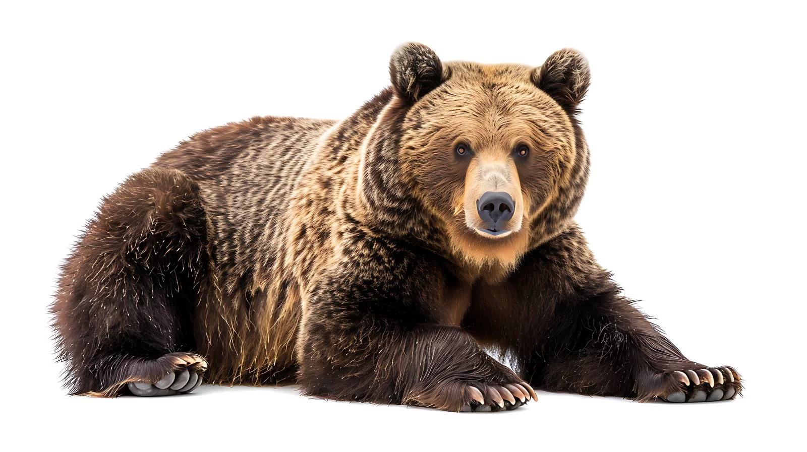 Majestic Ursus arctos against white backdrop — free download from Dotvec