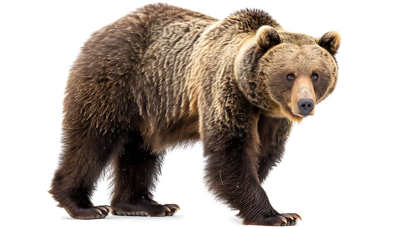 Majestic Brown Bear on White Background — free download from Dotvec
