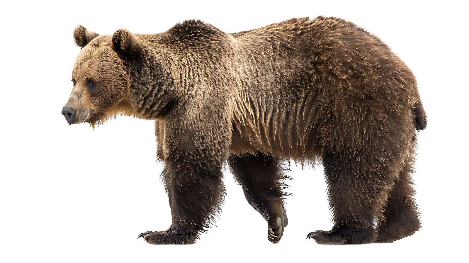 Magnificent Wild Brown Bear on White Background — free download from Dotvec