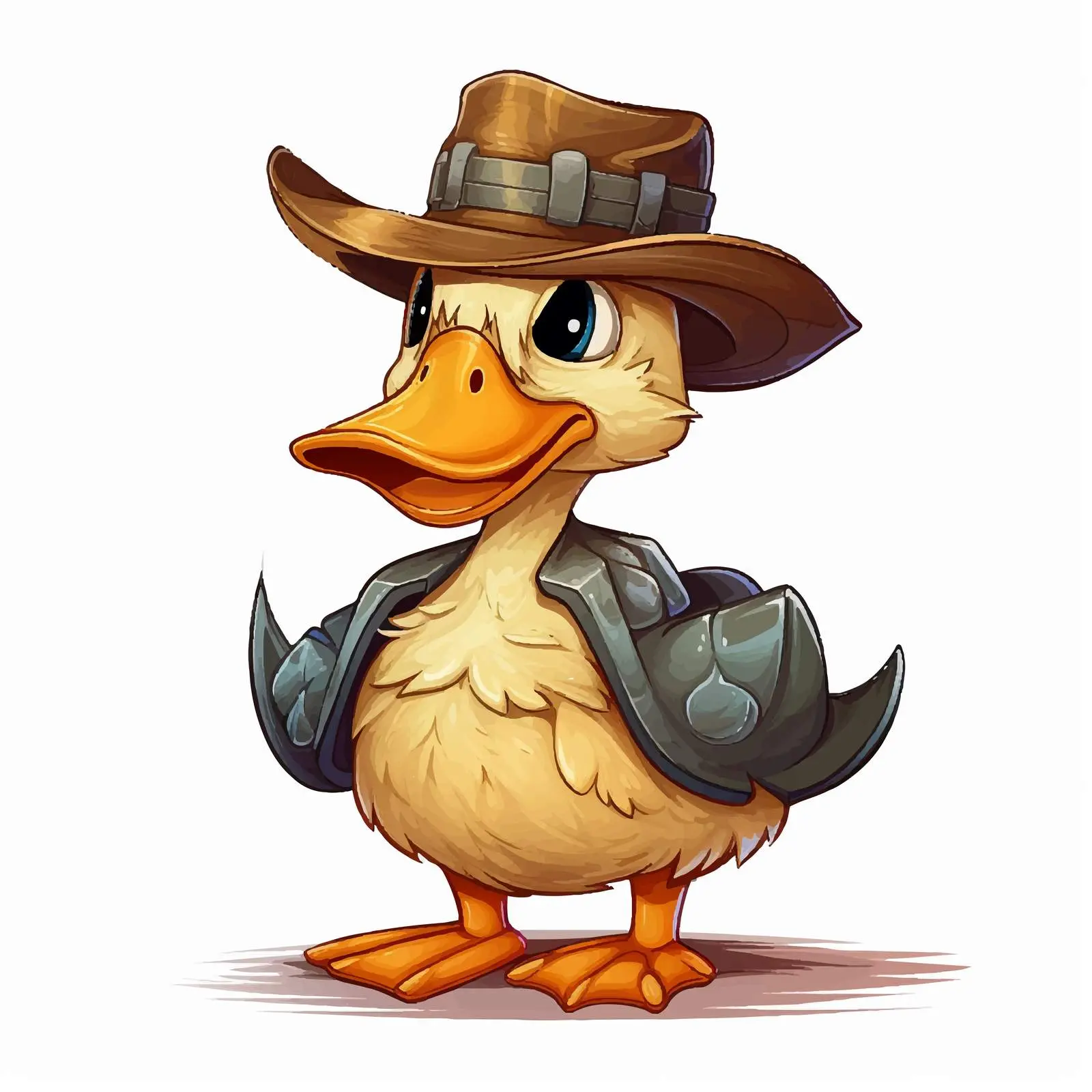 Wild Duck in Cowboy Hat Vector Illustration — free download from Dotvec