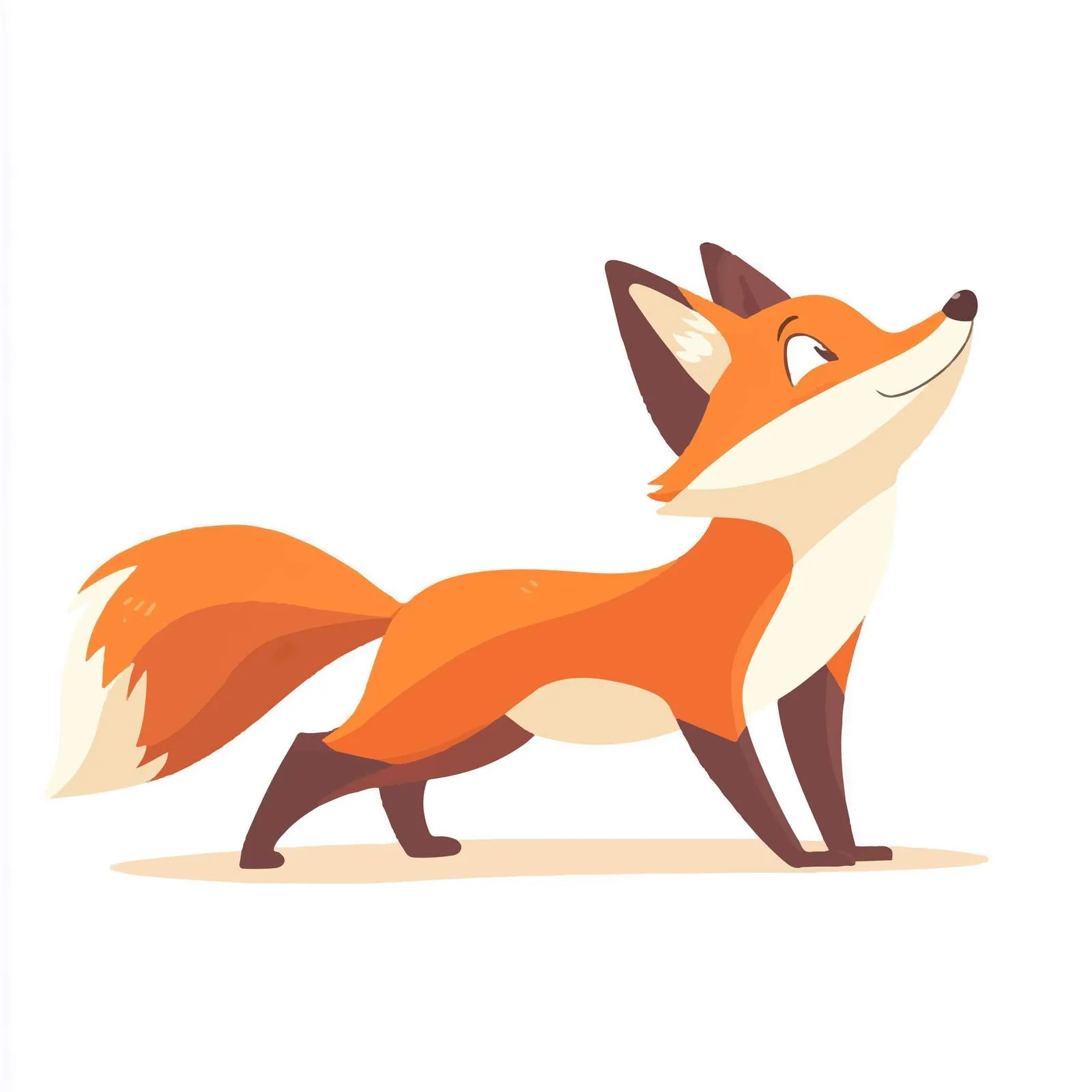 Cute Stretching Orange Fox in Forest — free download from Dotvec