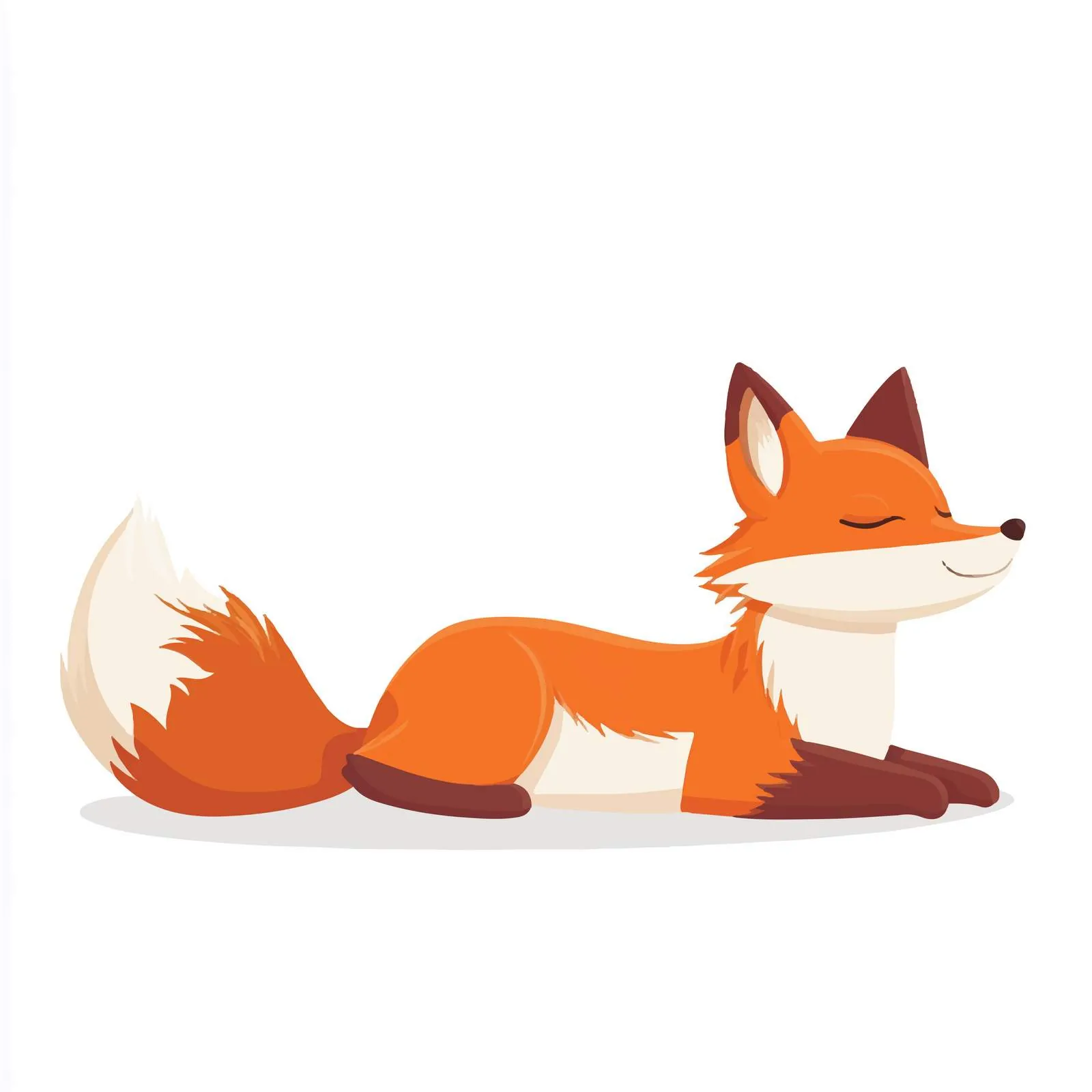 Cute Stretching Wild Orange Fox in Forest — free download from Dotvec