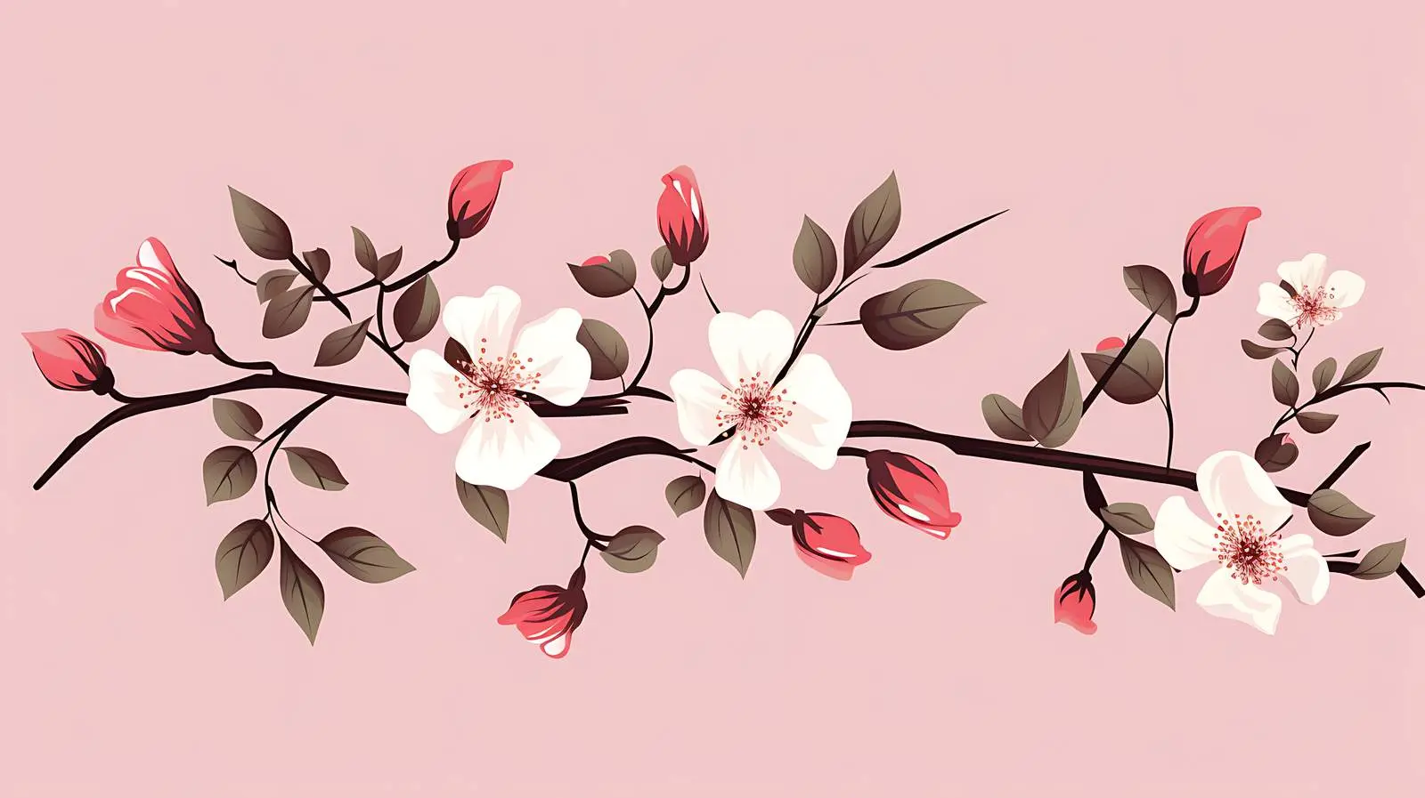 Wild Rose Flowers on Pastel Background — free download from Dotvec