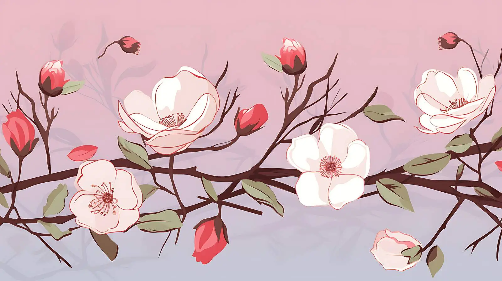Wild Rose Pastel Floral Arrangement — free download from Dotvec