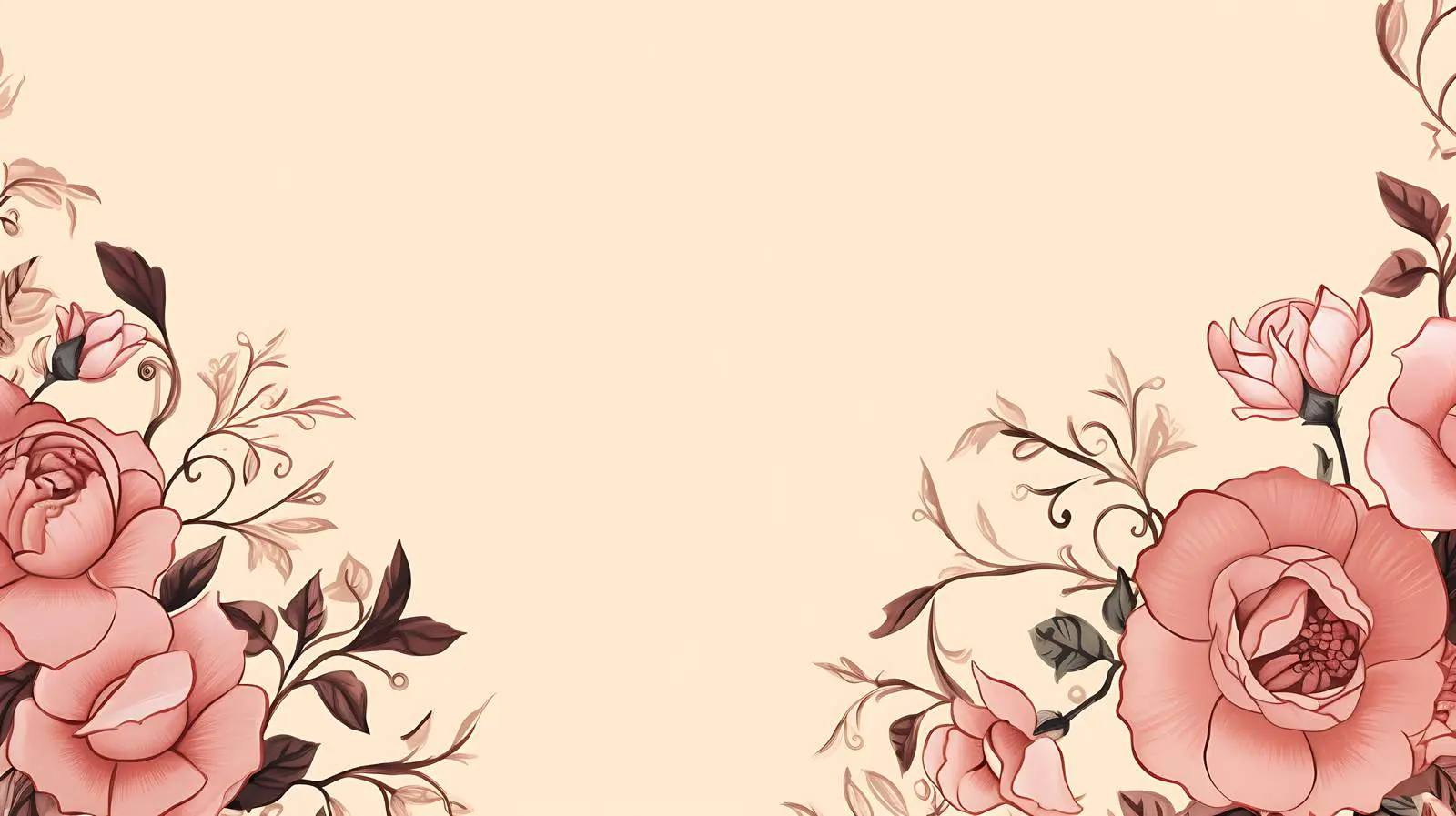 Elegant Wild Roses Artwork — free download from Dotvec