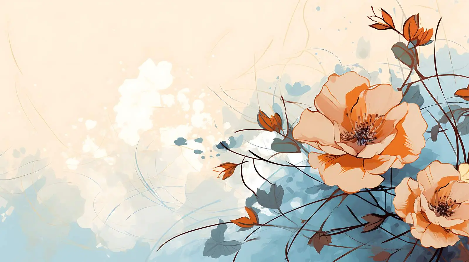 Elegant Wild Roses Sketch — free download from Dotvec