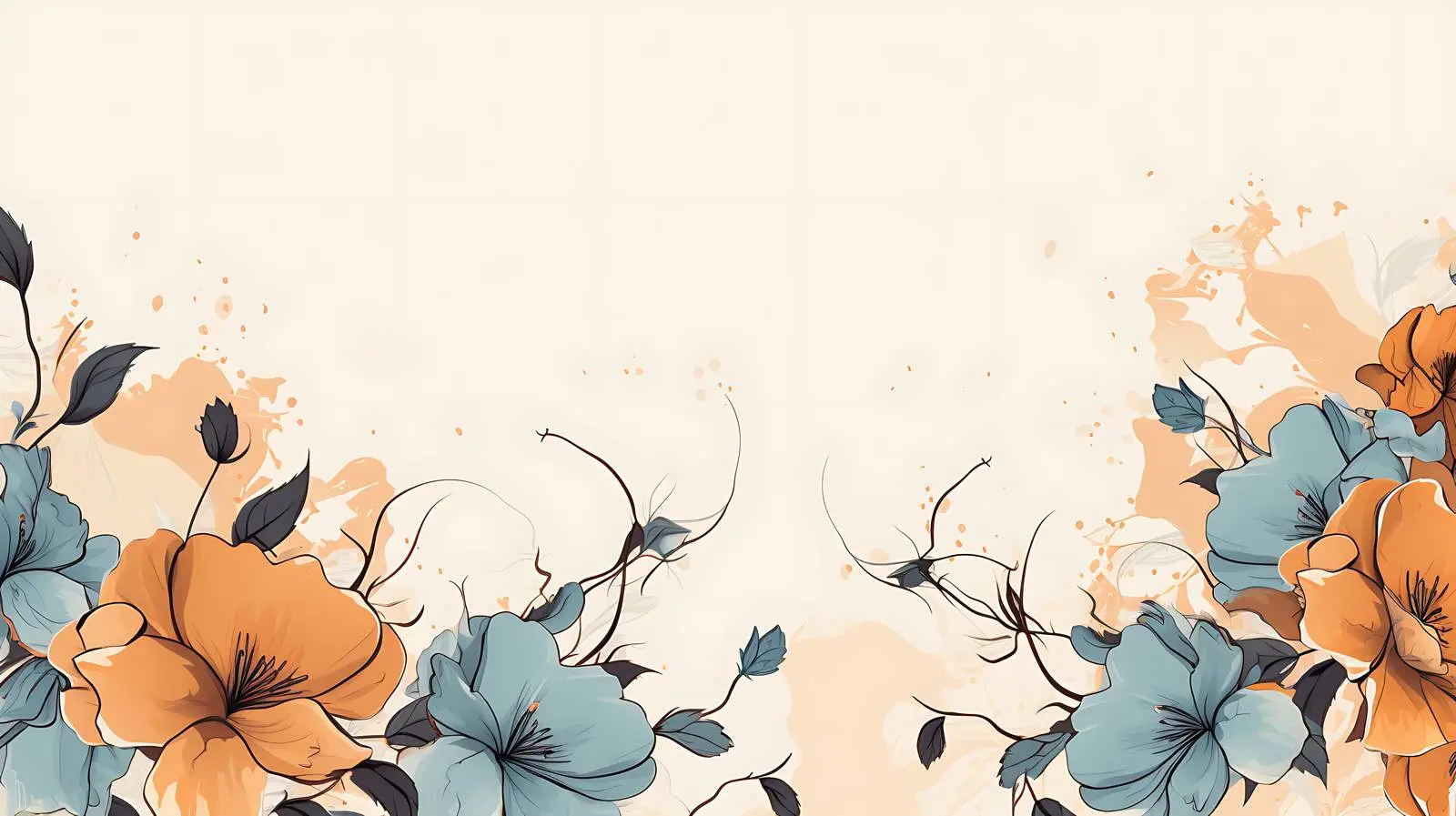 Hand-Drawn Wild Roses on Brown Background — free download from Dotvec