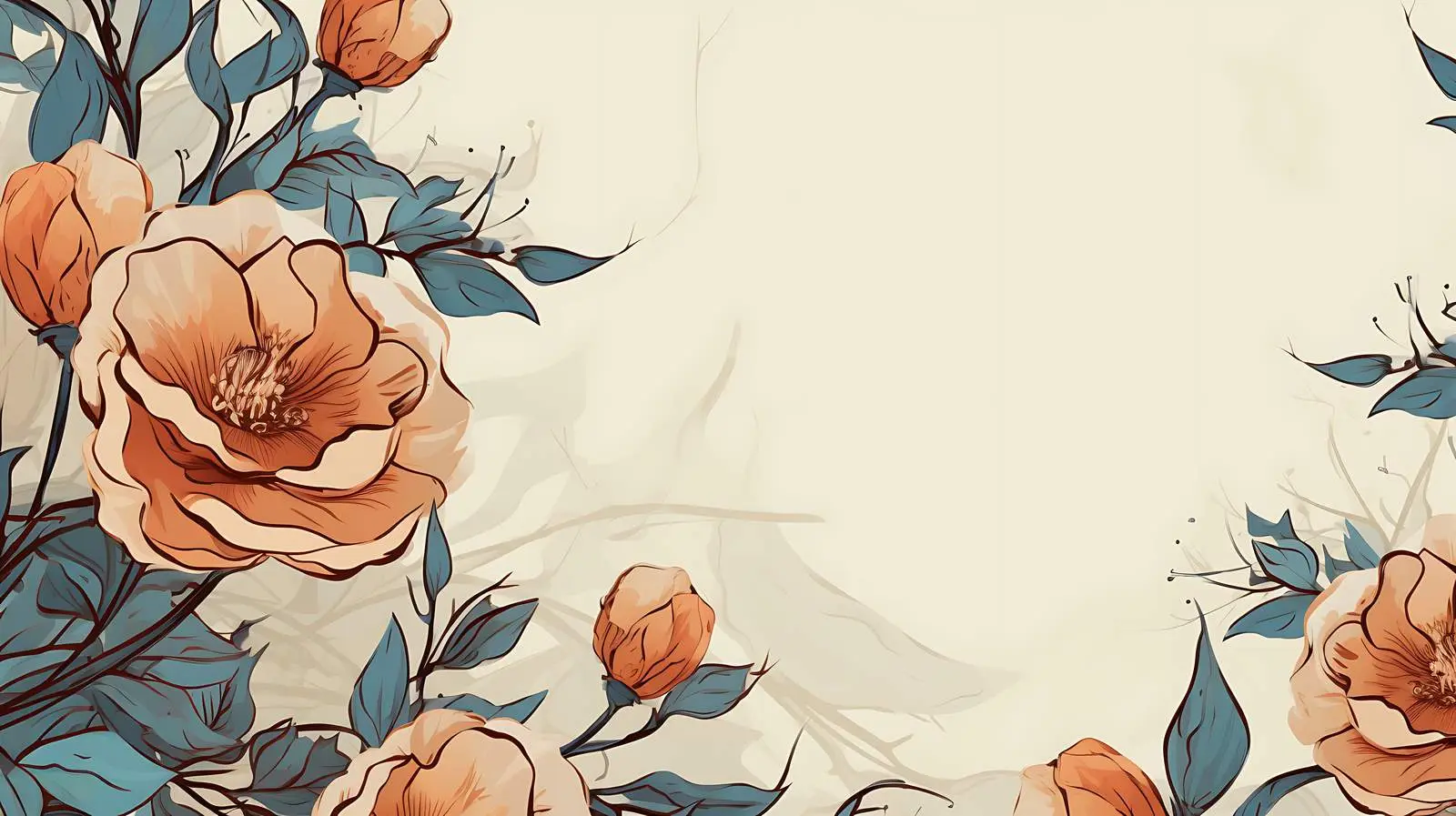 Botanical Illustration on Pastel Background — free download from Dotvec