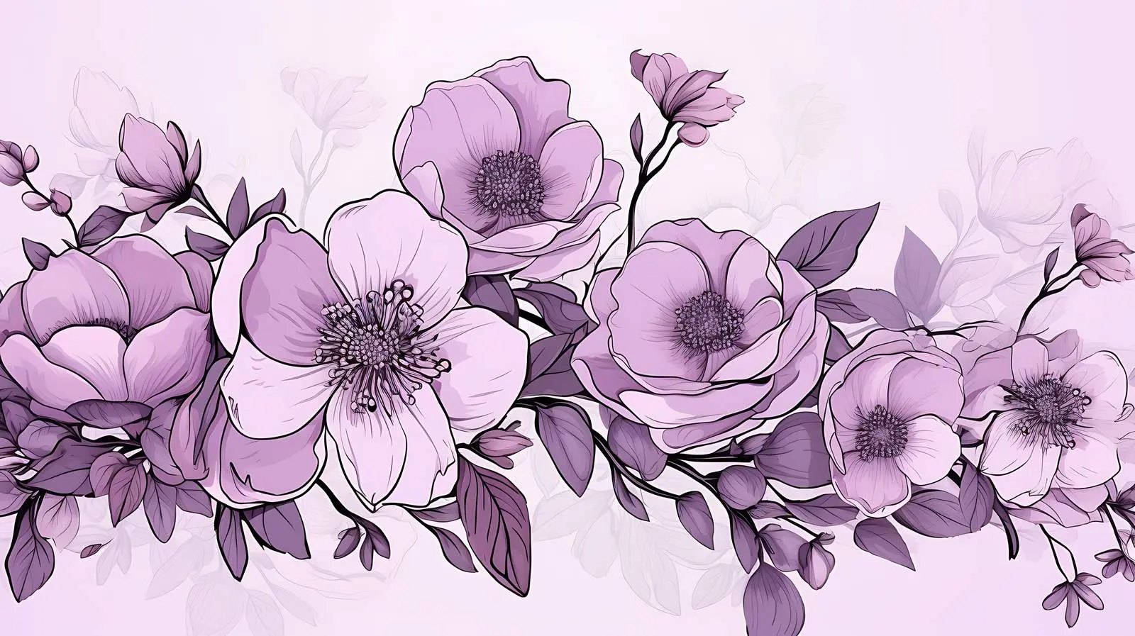 Elegant Wild Roses Illustration — free download from Dotvec